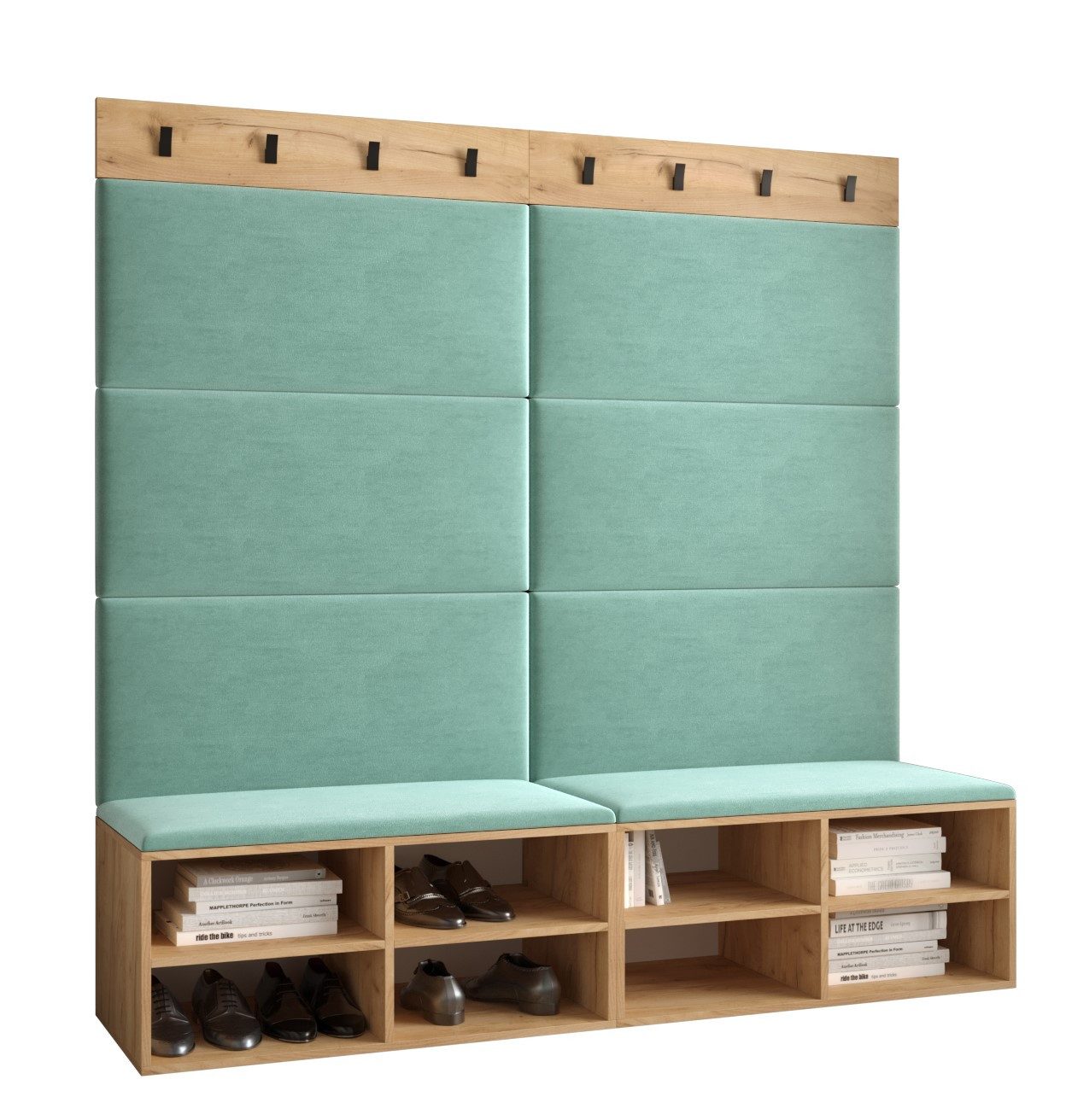 ABIKS MÖBEL Garderoben-Set MIRO Set 7, Garderobe mit gepolsterten Paneelen, Modern Design