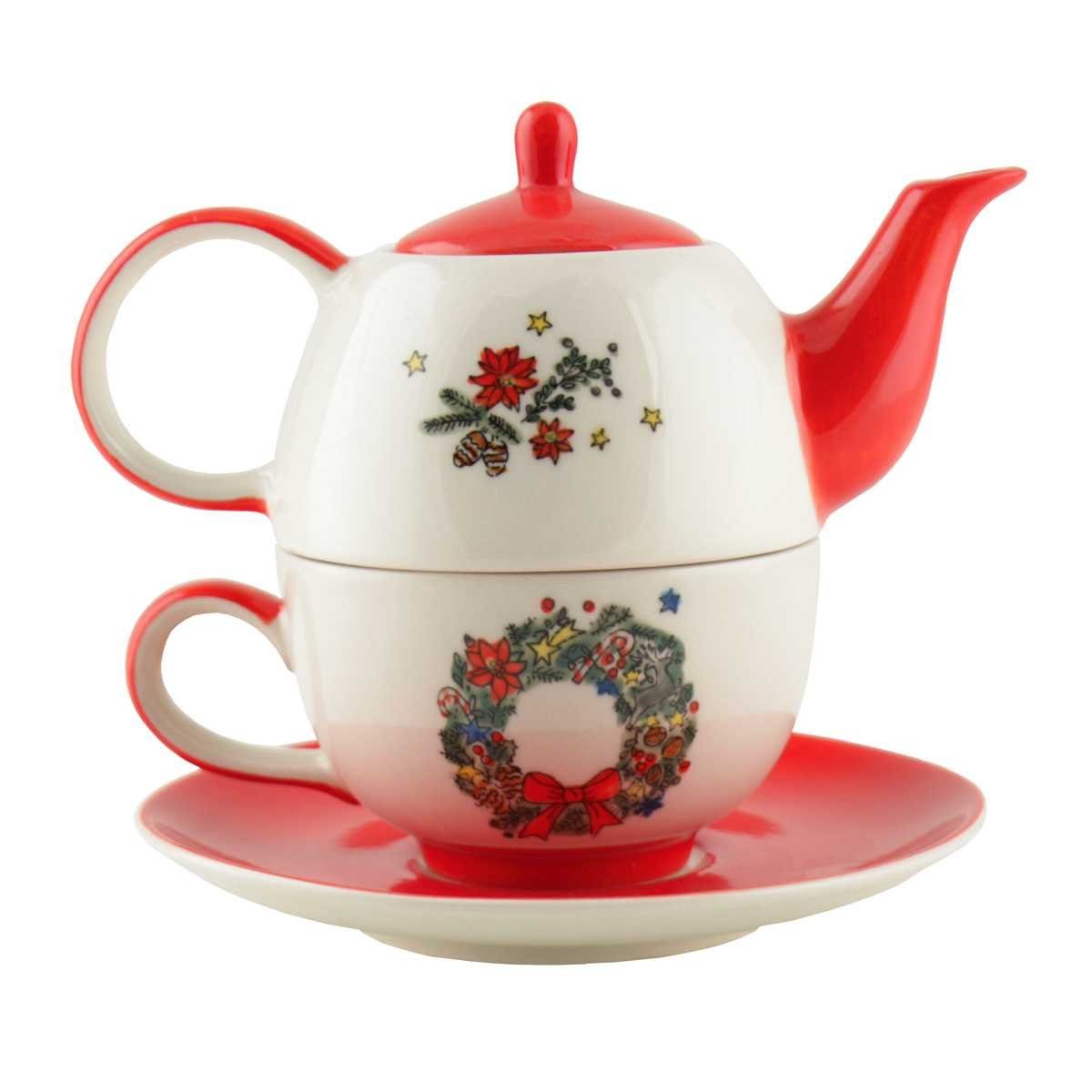 Mila Teekanne »Mila Keramik Tee-Set Motiv Weihnachtskranz«, 0,4 l, (Set)  online kaufen | OTTO