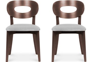 Konsimo 4-Fußstuhl TANER Holzstühle Esstischstuhl Polsterstühle (Esszimmerstühl, 2 St), hergestellt in der EU, retro, vintage