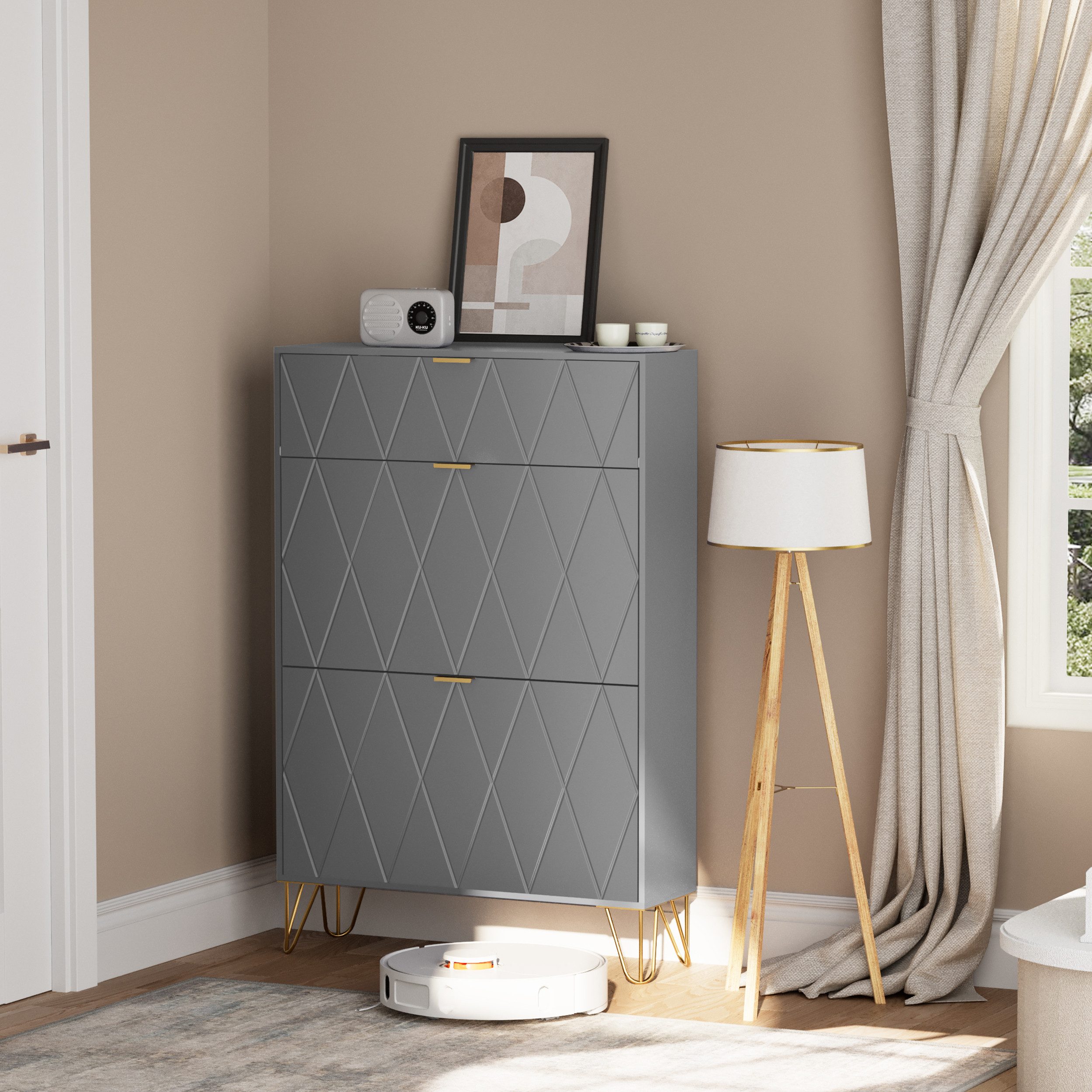 UEV Schuhschrank mit 2 Klappen Schuhregal Schukipper (Schmal Schrank. Schuh günstig online kaufen