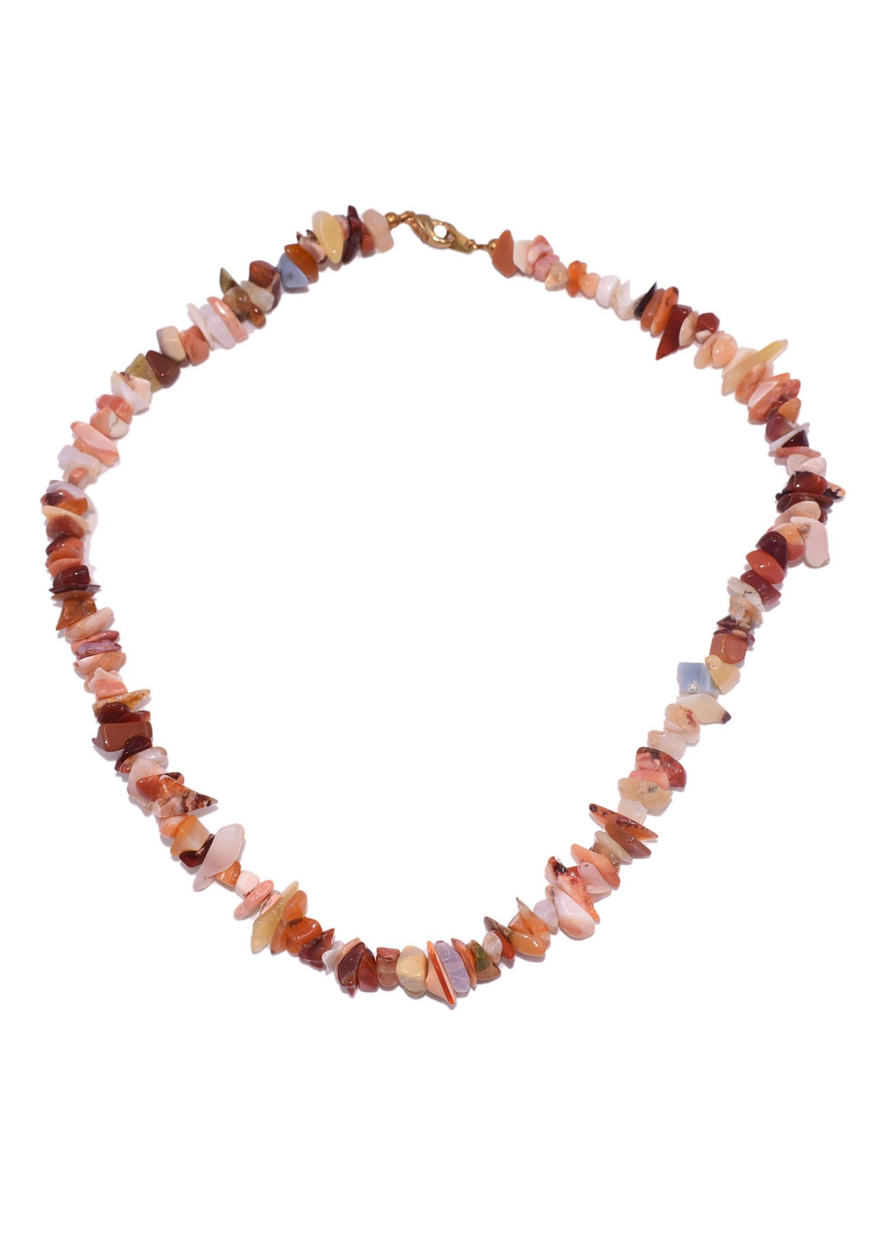 Collier Schmuck Geschenk Halsschmuck Halskette Edelstein Farbstein Opal