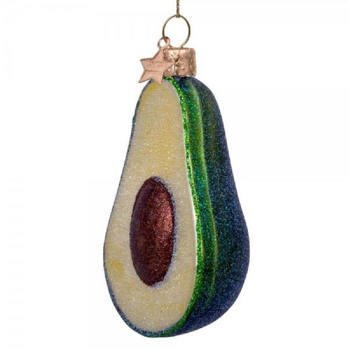 Vondels Christbaumschmuck Ornament Avocado mit Glitzer