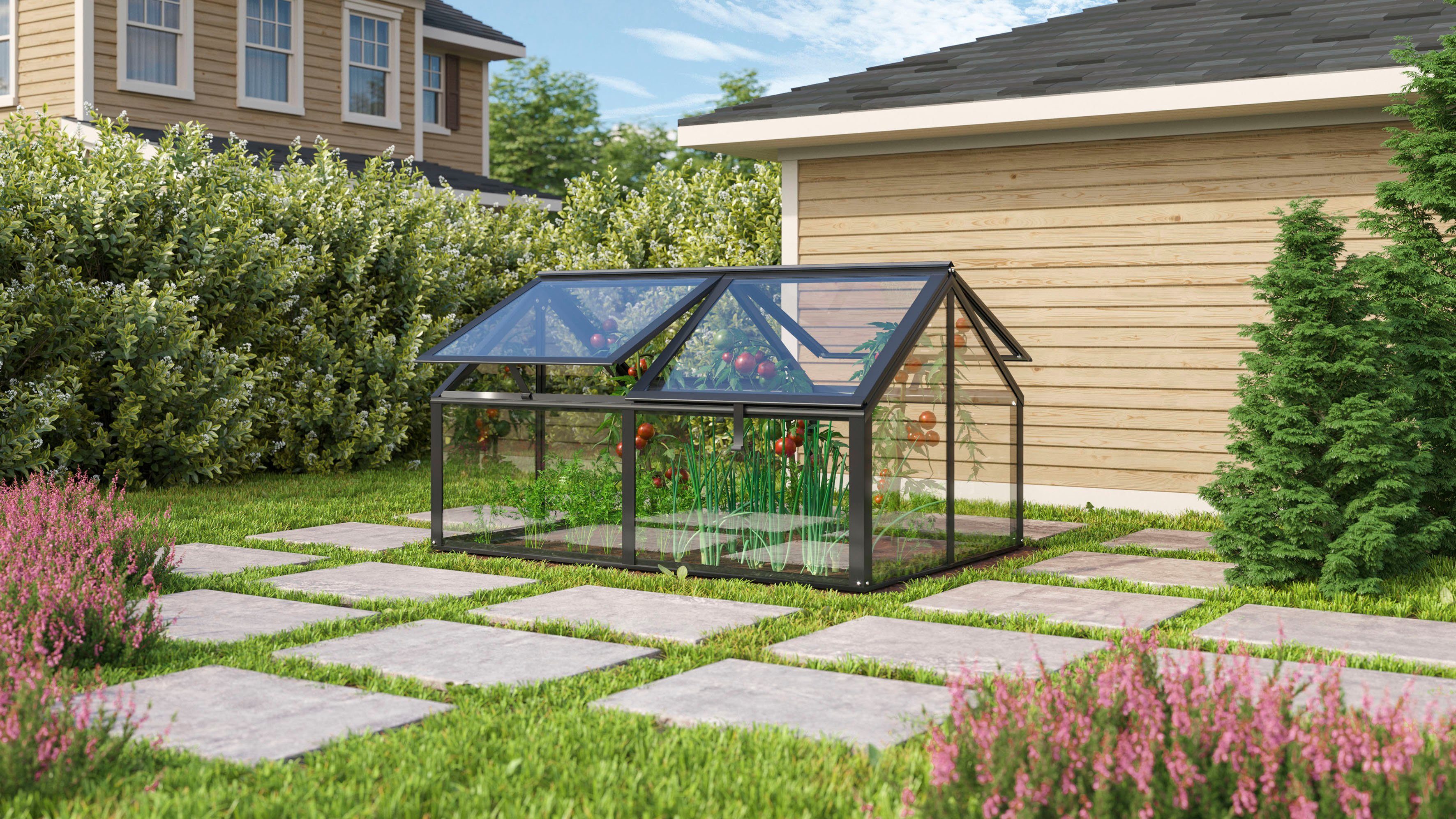 Vitavia Hochbeet Zola, BxTxH: 89x124x71 cm, ESG, schwarz