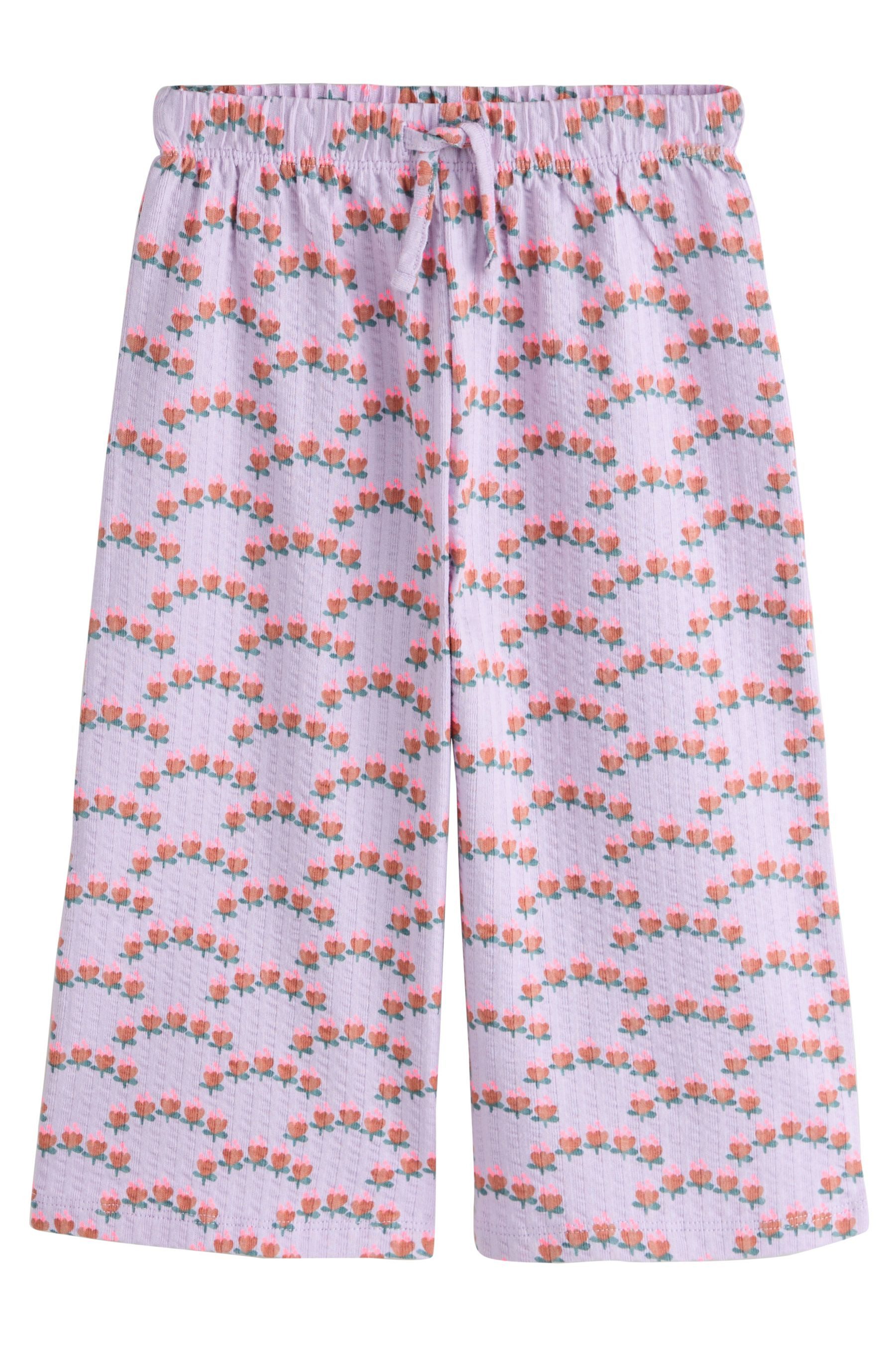 Palazzohose Strukturierte Hose mit weitem Bein