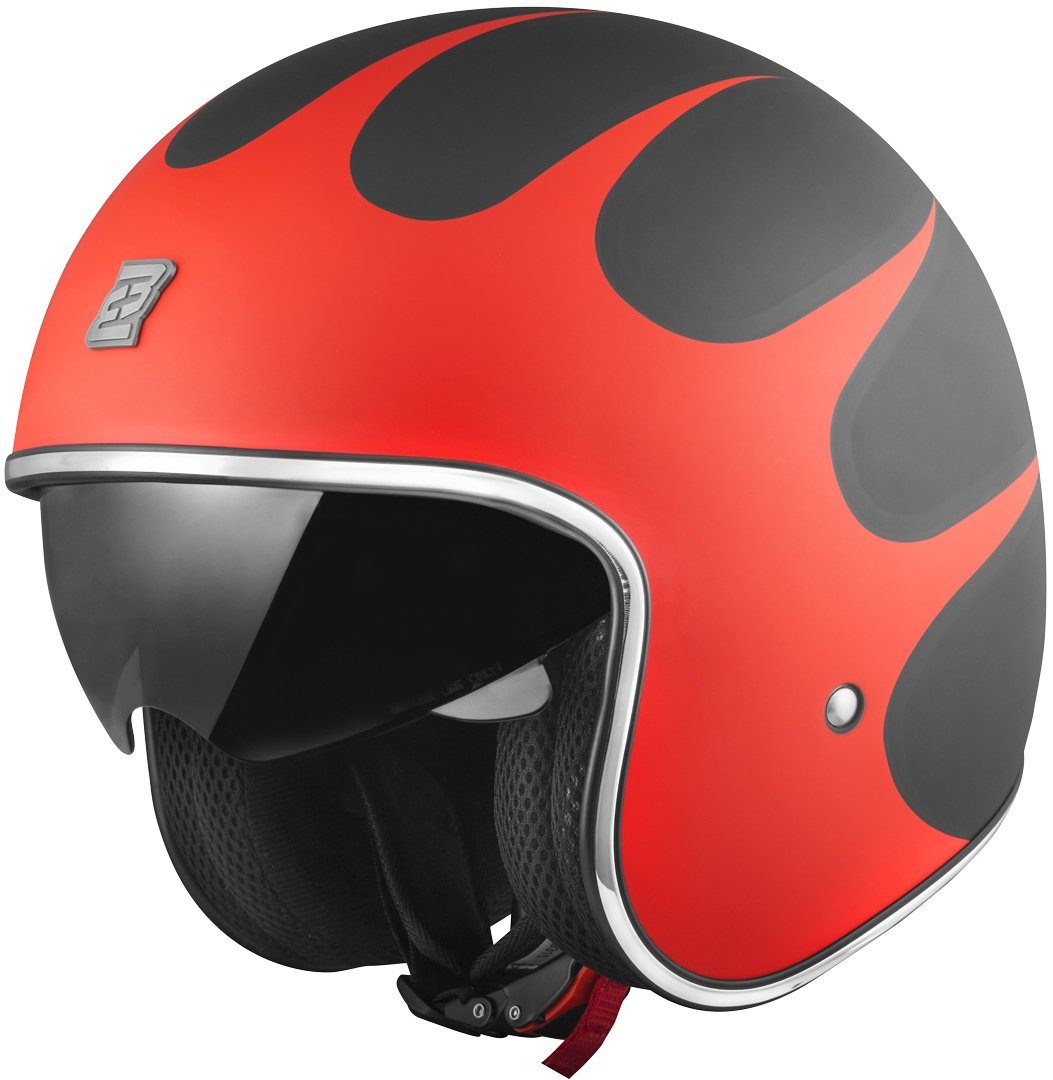 Bogotto Motorradhelm V537 Wogi Jethelm, Integriertes Sonnenvisier