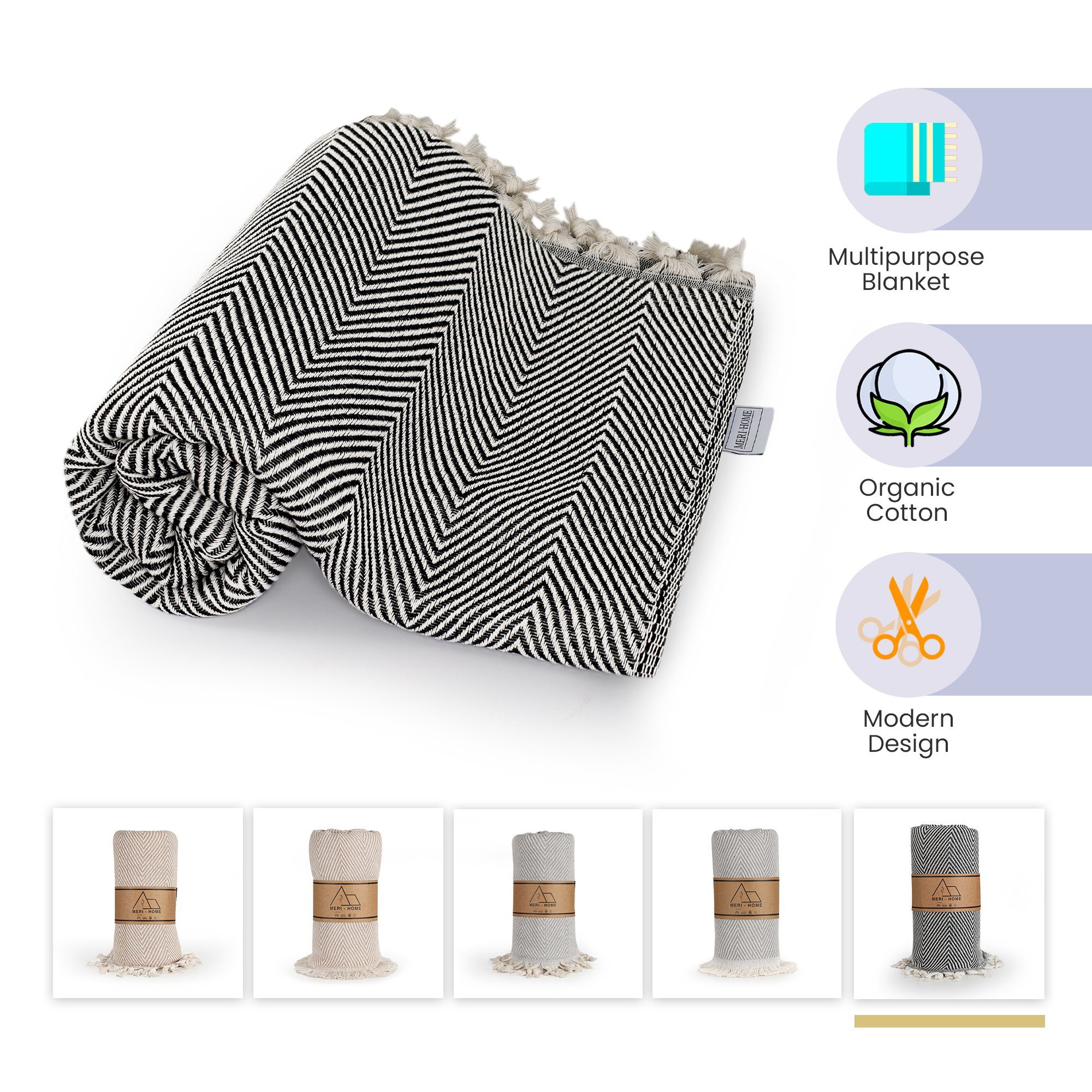 Meri-Home Tagesdecke Tagesdecke Bettüberwurf Bettdecke,Fischgrät Baumwolle, günstig online kaufen