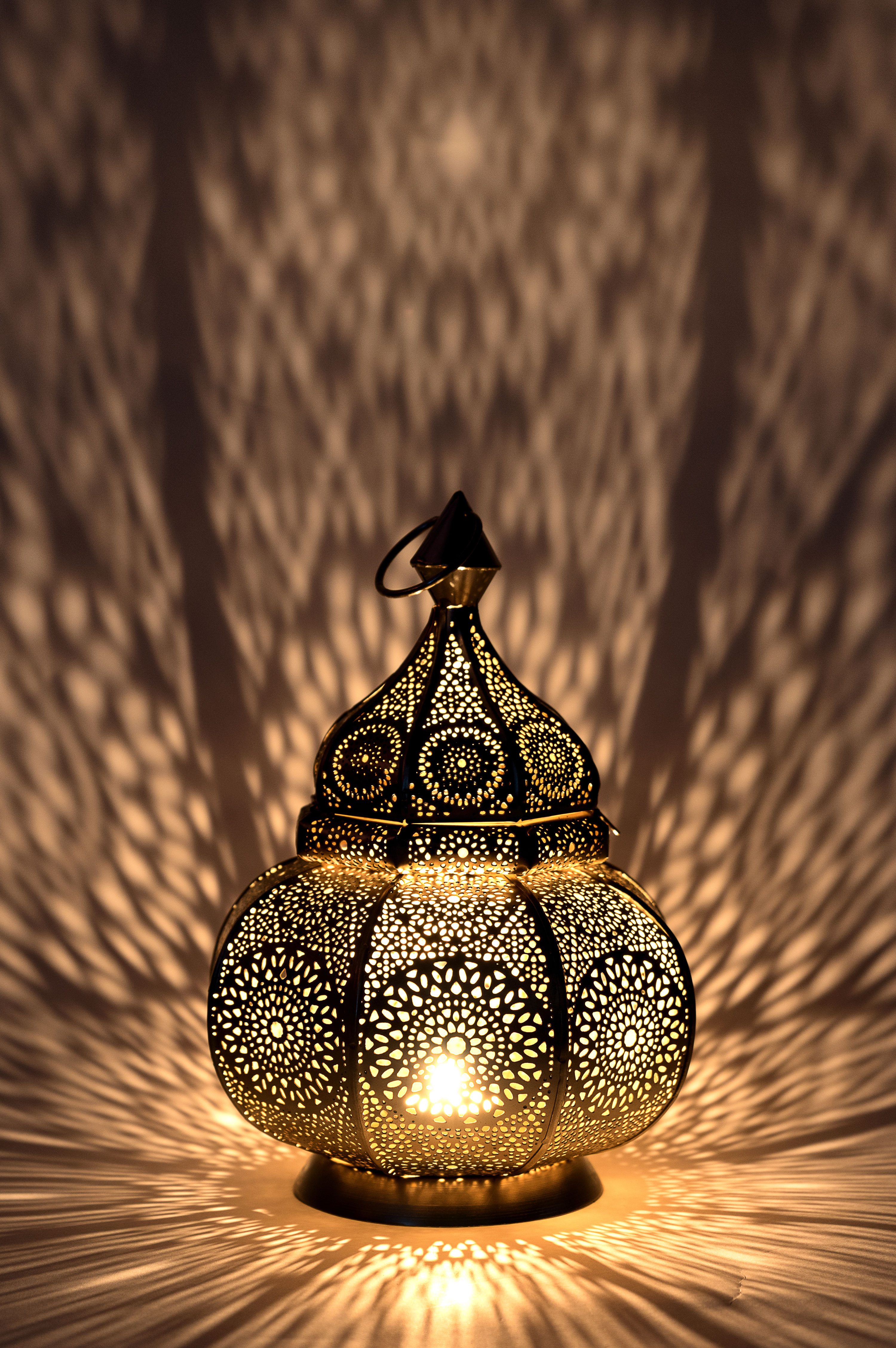 Teelichthalter Orientalisches Indisches Windlicht Lamis Gold