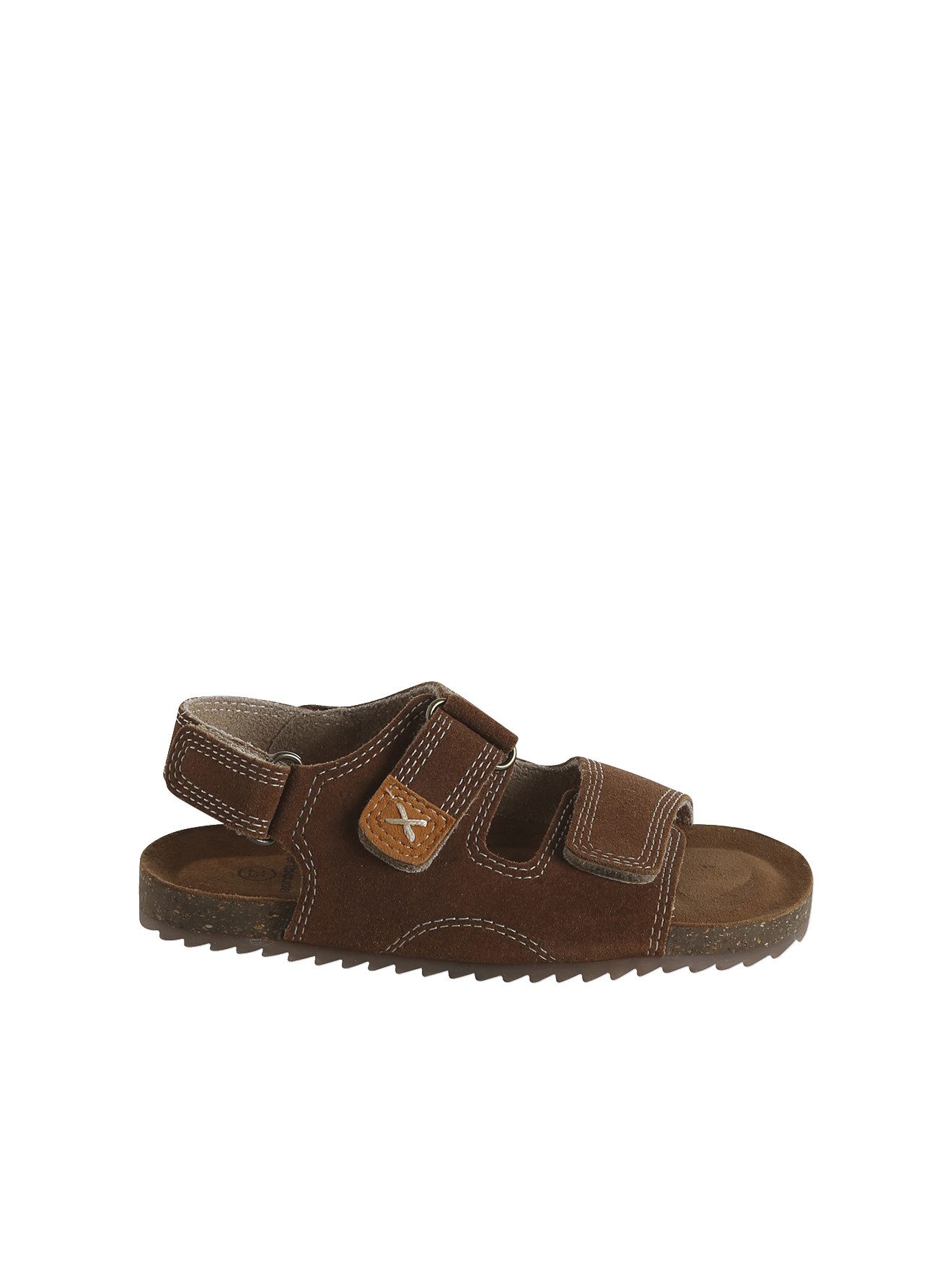 Kinder Leder-Sandalen mit Klett und Anziehtrick Sandale