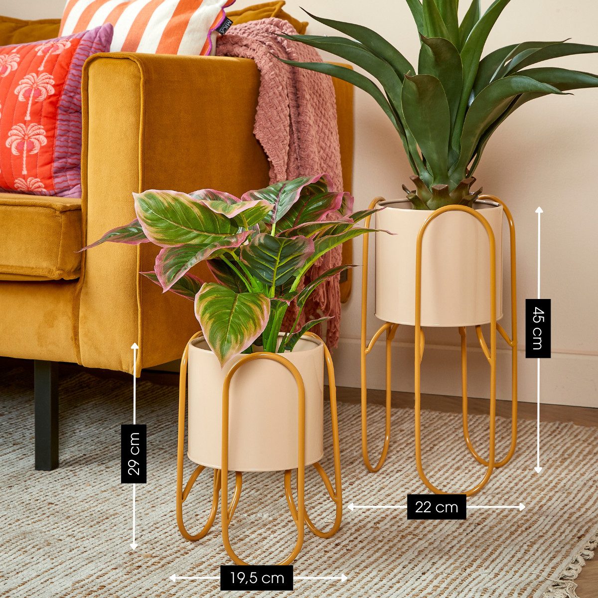 Mica Decorations Blumentopf Mica Decorations Donau Blumentopf – Set von 2 – Gelb