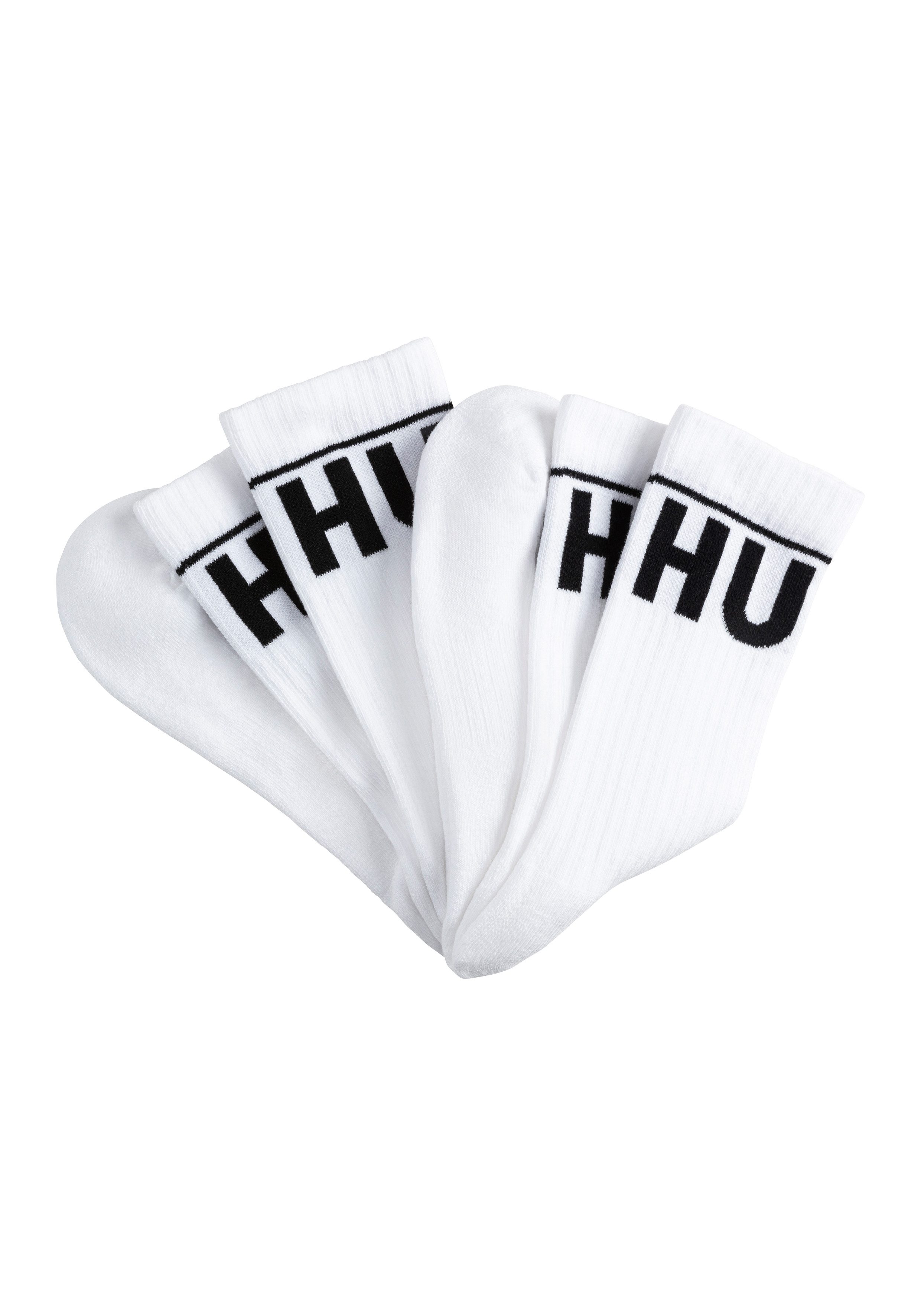 HUGO Freizeitsocken 2P QS RIB ICONIC CC (Packung, 2-Paar, 2er) mit kontrast günstig online kaufen