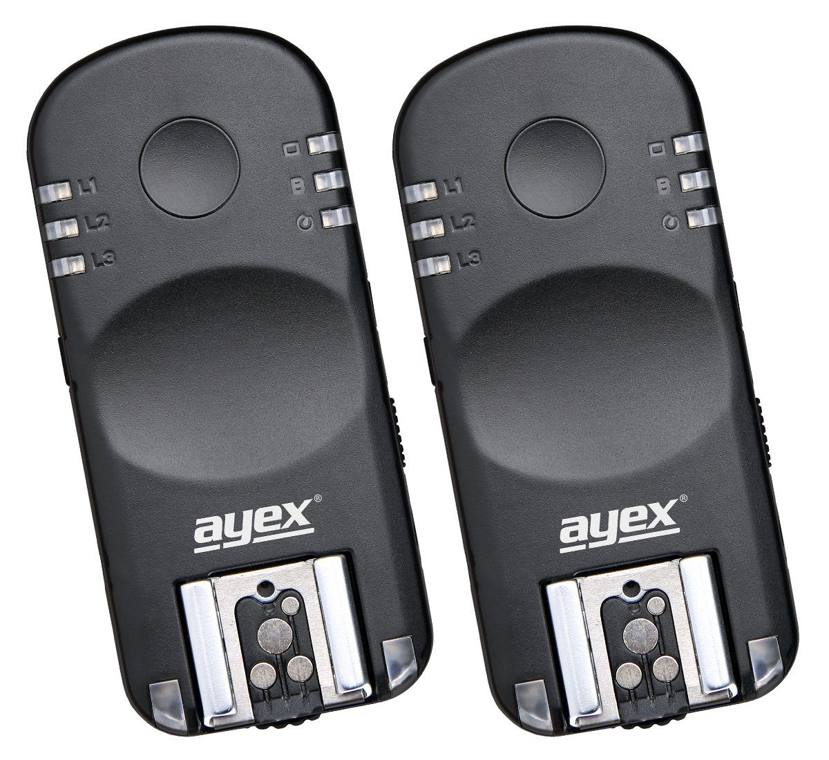 ayex Funkfernsteuerung Funk Blitzauslöser und Kamera-Fernauslöser für Canon + 2 Transceivern