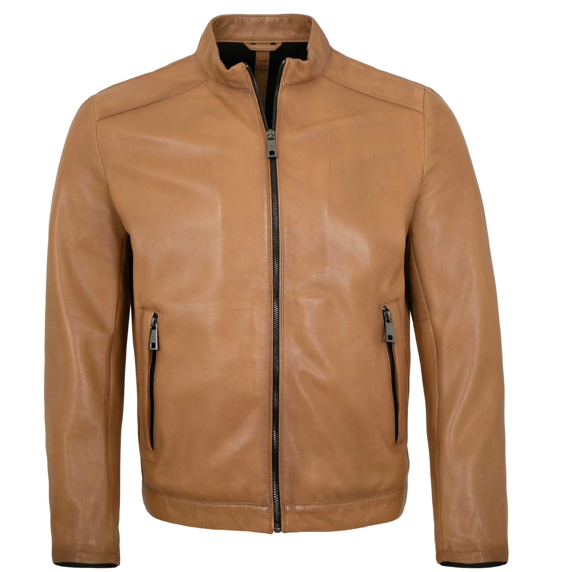 Milestone Lederjacke MSErnesto Milestone - Herren Lederjacke Lammnappa camel