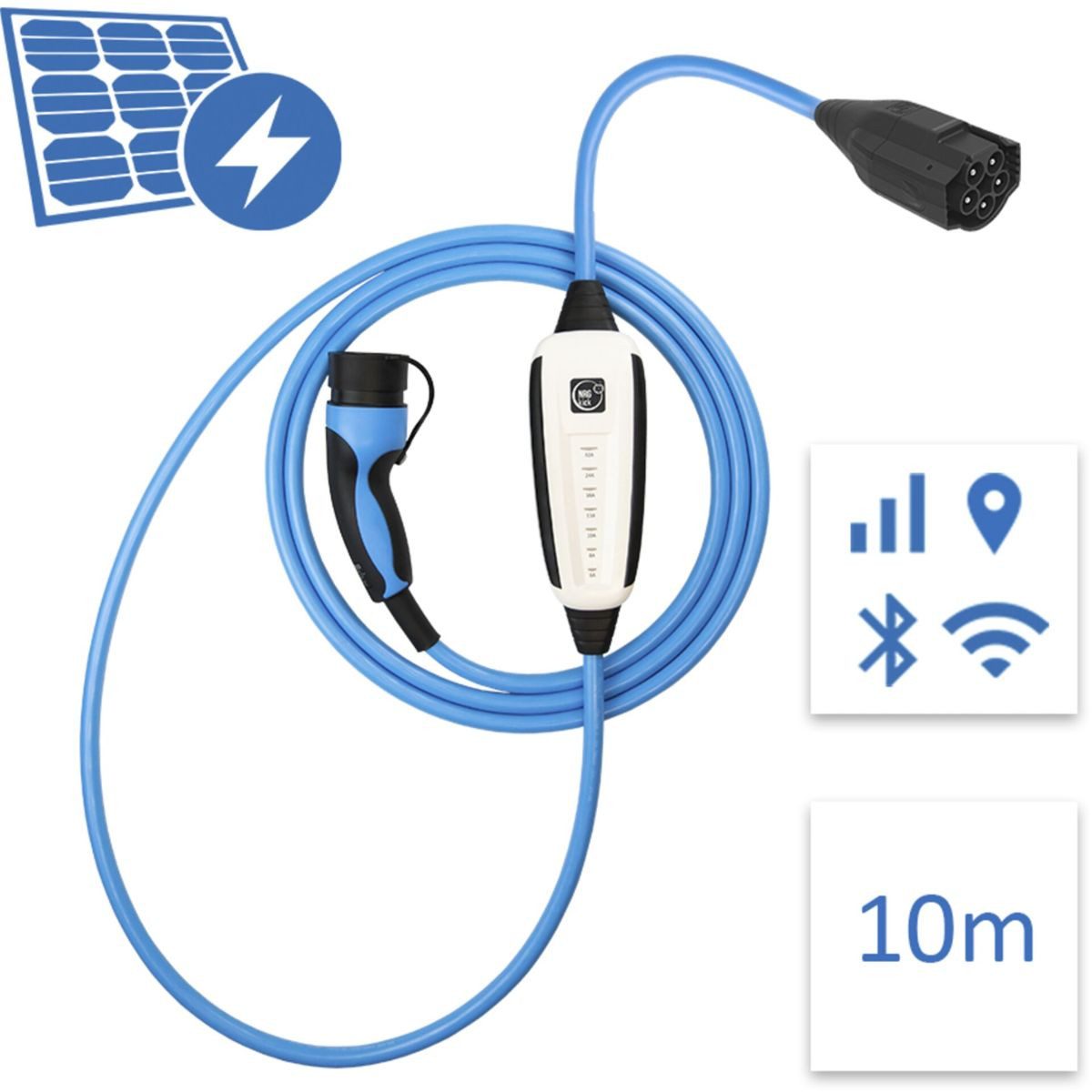 NRGkick Elektroauto-Ladestation 32A Pure für PV-Nutzer GSM/GPS/SIM 10m WLAN