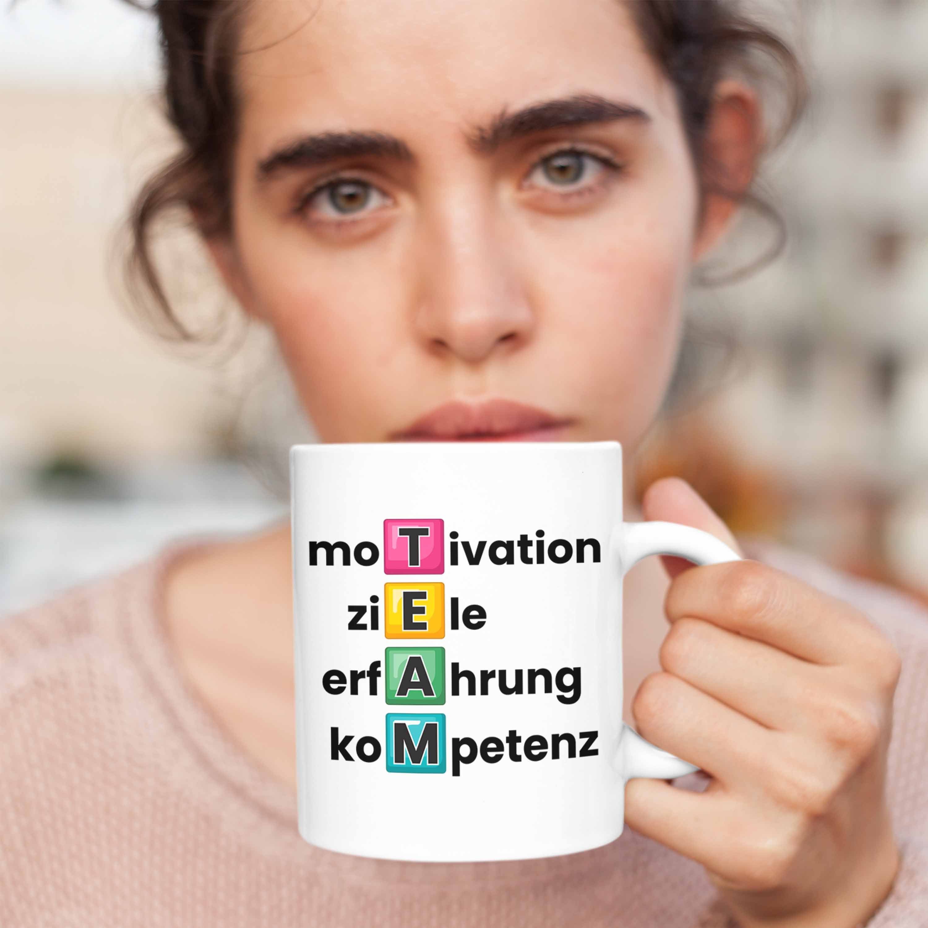 Motivierendes Trendation das Tasse Geschenk für Weiss Tasse Spruch Team