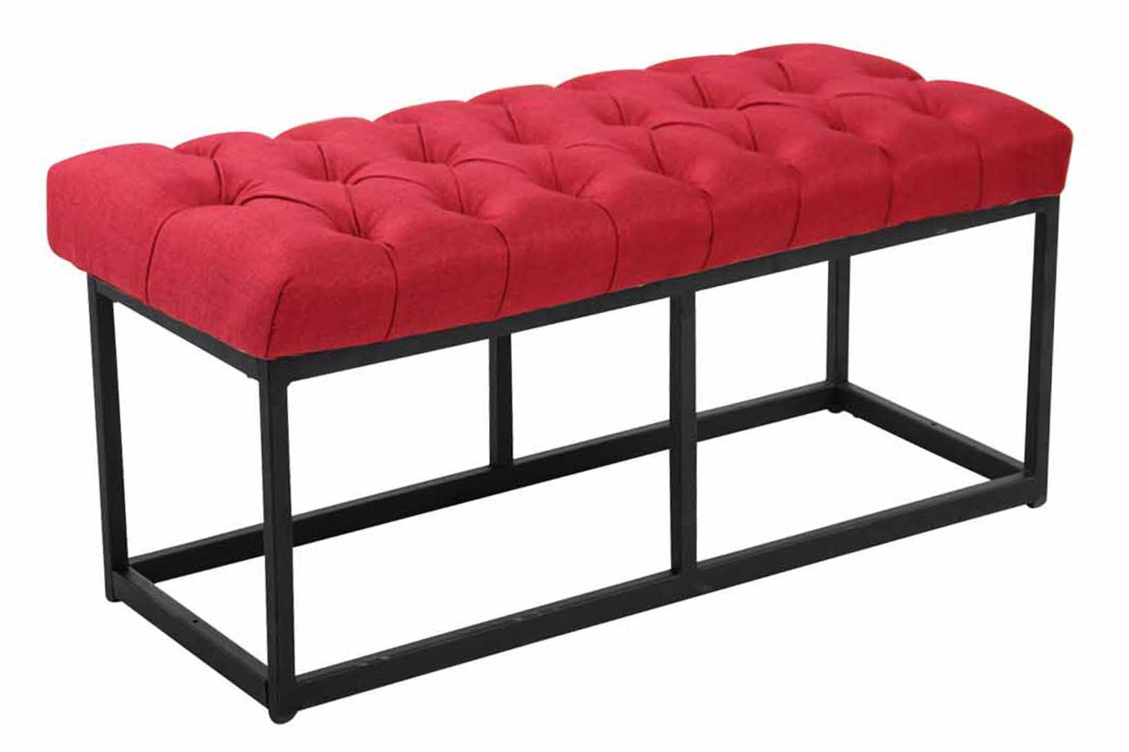 TPFLiving Sitzbank Amor 100 cm - Polsterbank im hochwertiger Polsterung (Stoff Sitzbank mit stabilem Metallgestell matt schwarz, 1-St), Maße (HxBxT): 46 x 100 x 38 cm - Gewicht: 11 kg. Reduzierter Preis € 155,95. Unverbindliche Preisempfehlung € 249,00