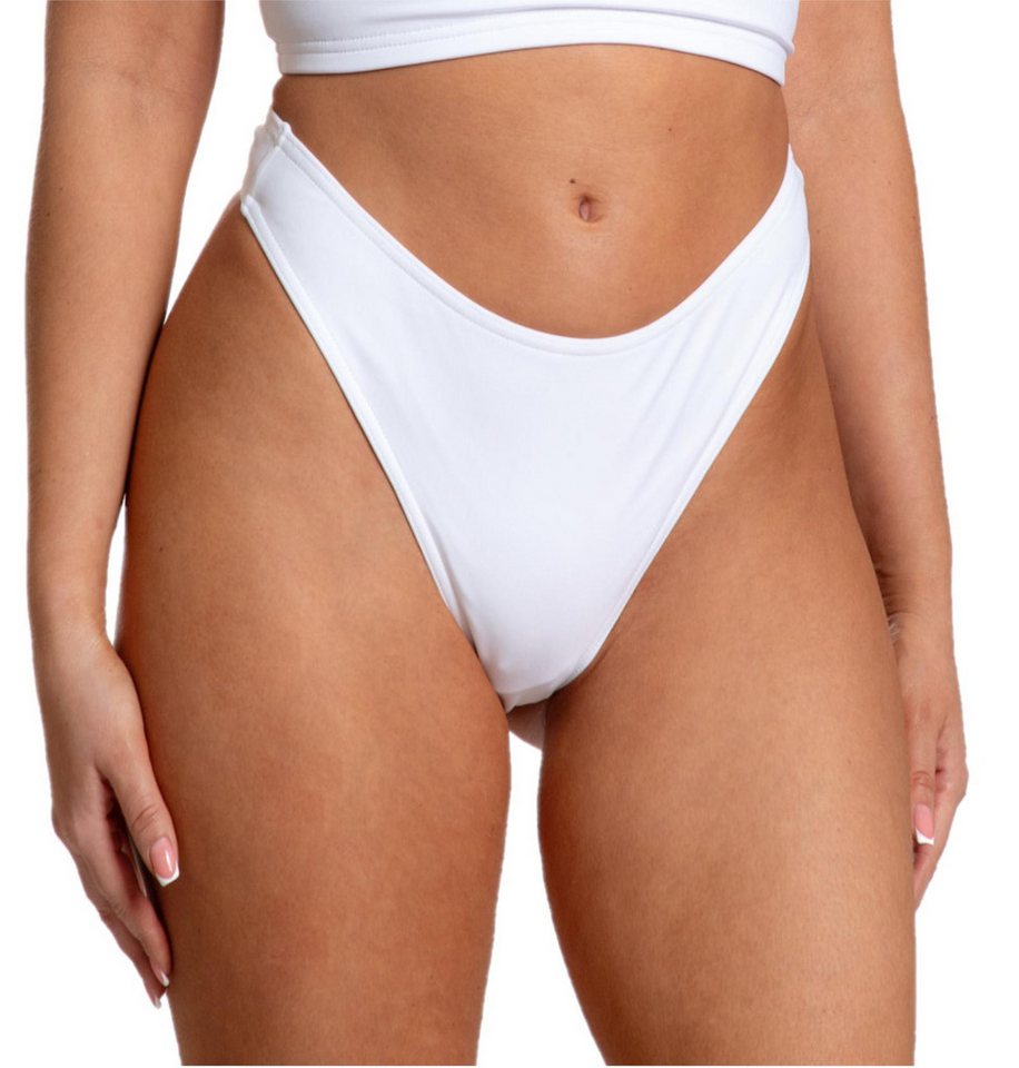 Aquarti Bikini-Hose Tanga Thong Bottom Hohe Taille