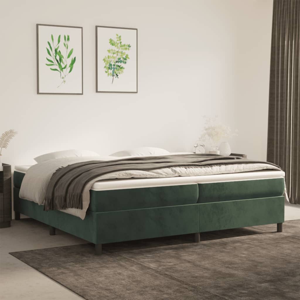 furnicato Bett Bettgestell ohne Matratze Dunkelgrün günstig online kaufen