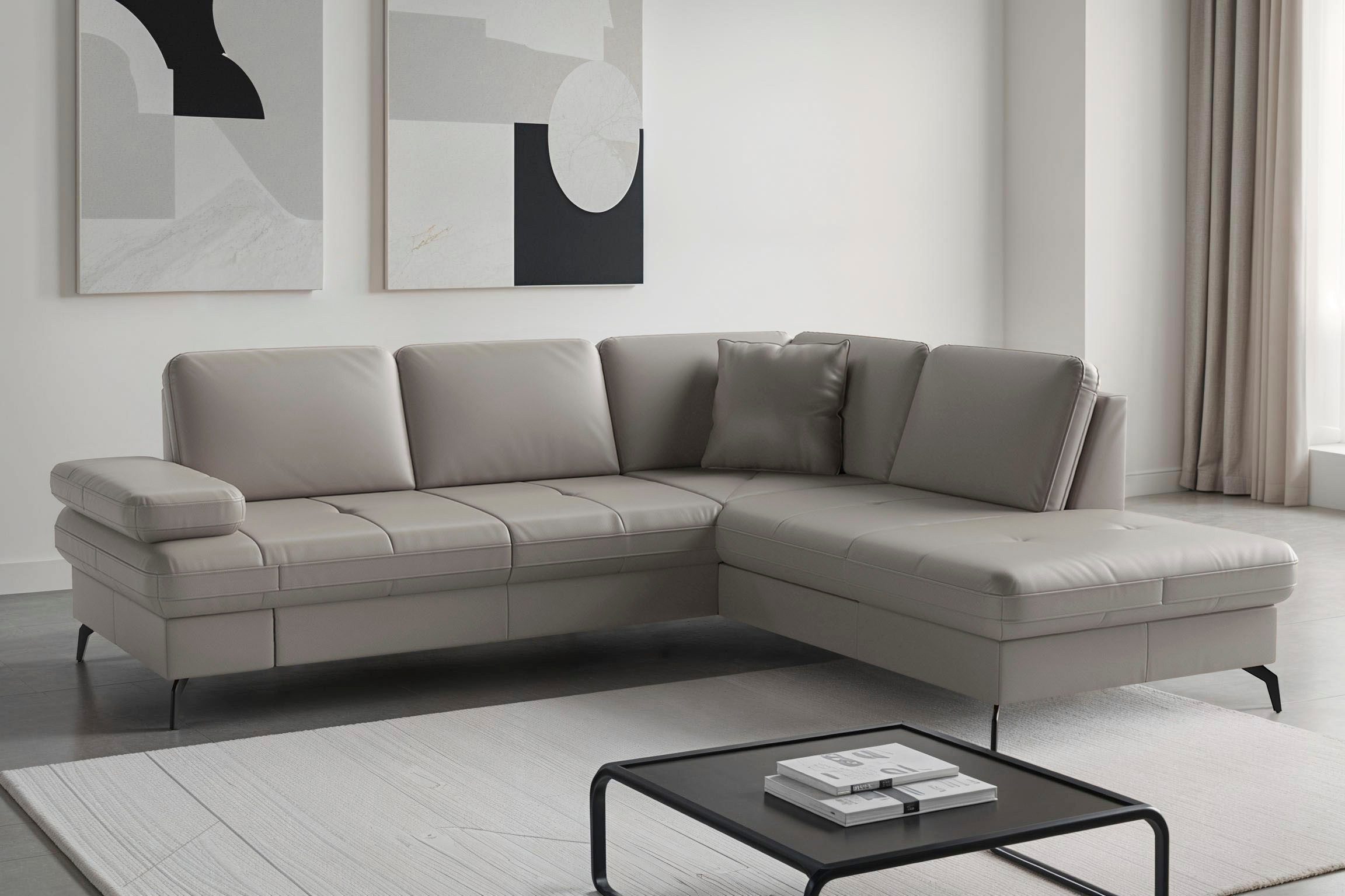 sit&more Ecksofa Morris Jubi, Ottomane, Breite 238 cm, mit Armteilfunktion, wahlweise mit Schlaffunktion