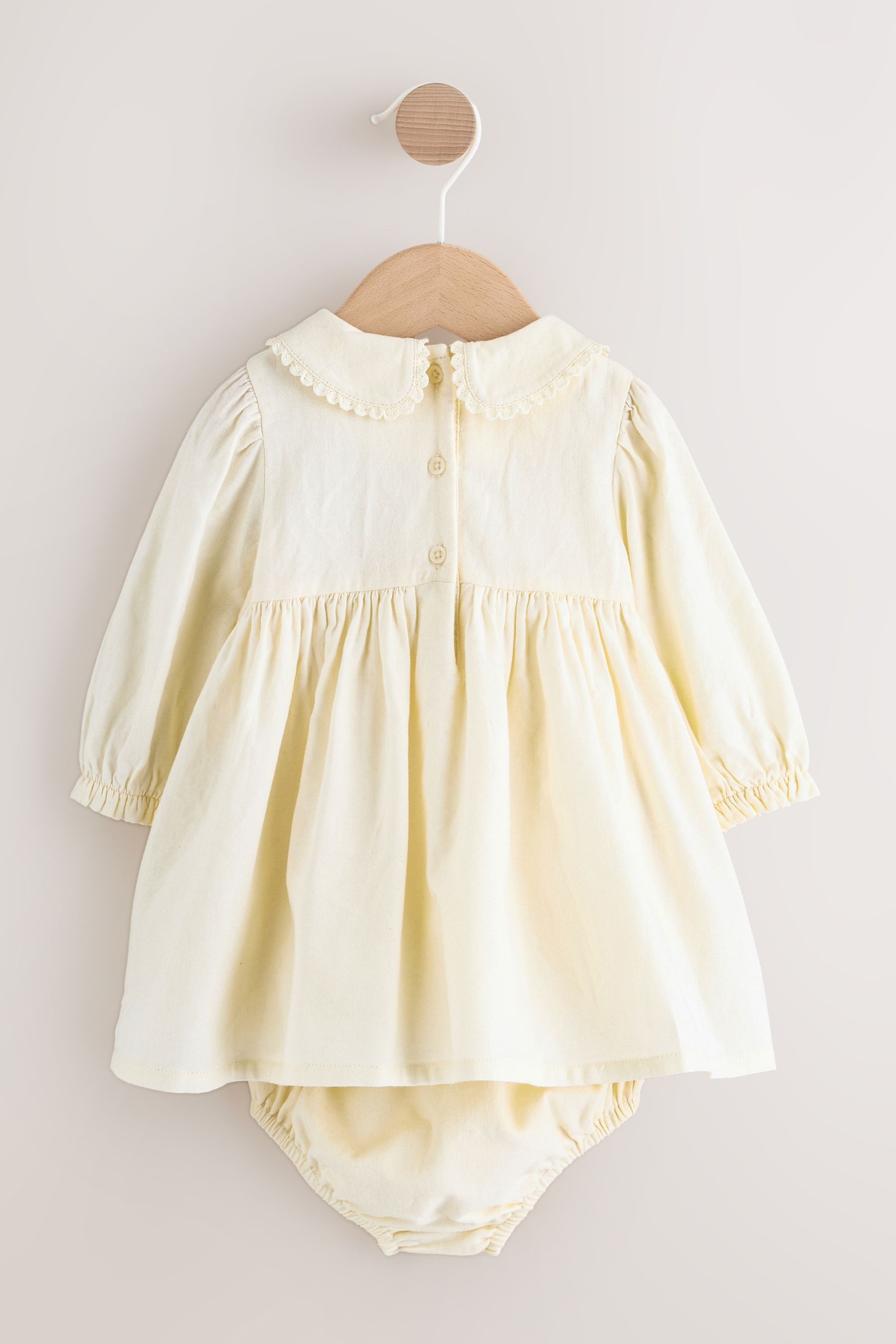 Next Blusenkleid Besticktes Baby-Set mit Langarmkleid und Höschen (2-tlg)