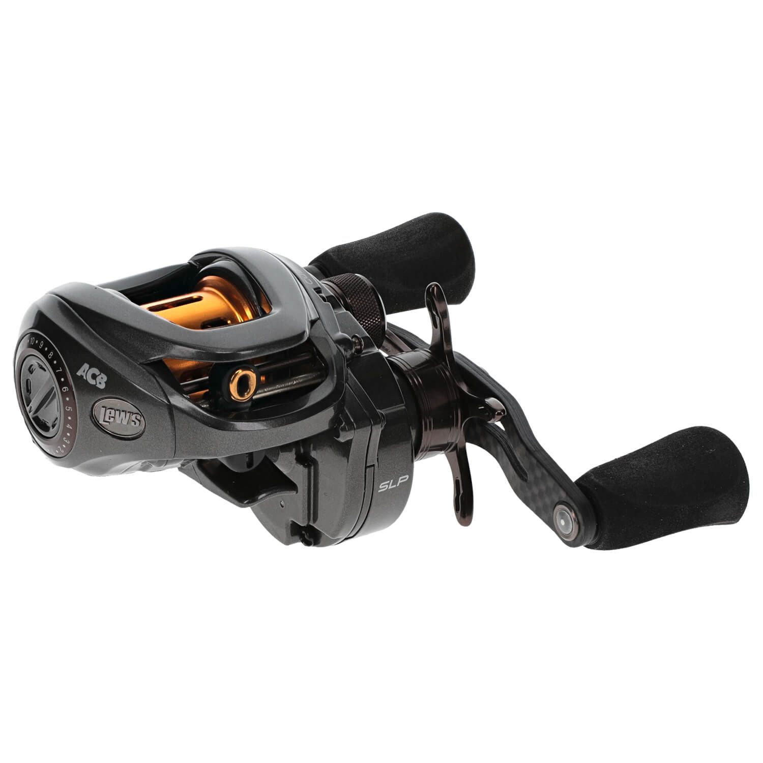 Lews Stationärrolle Lew's Custom Lite SS Baitcastrolle Schwarz Finesse Multirolle leicht, Packung)