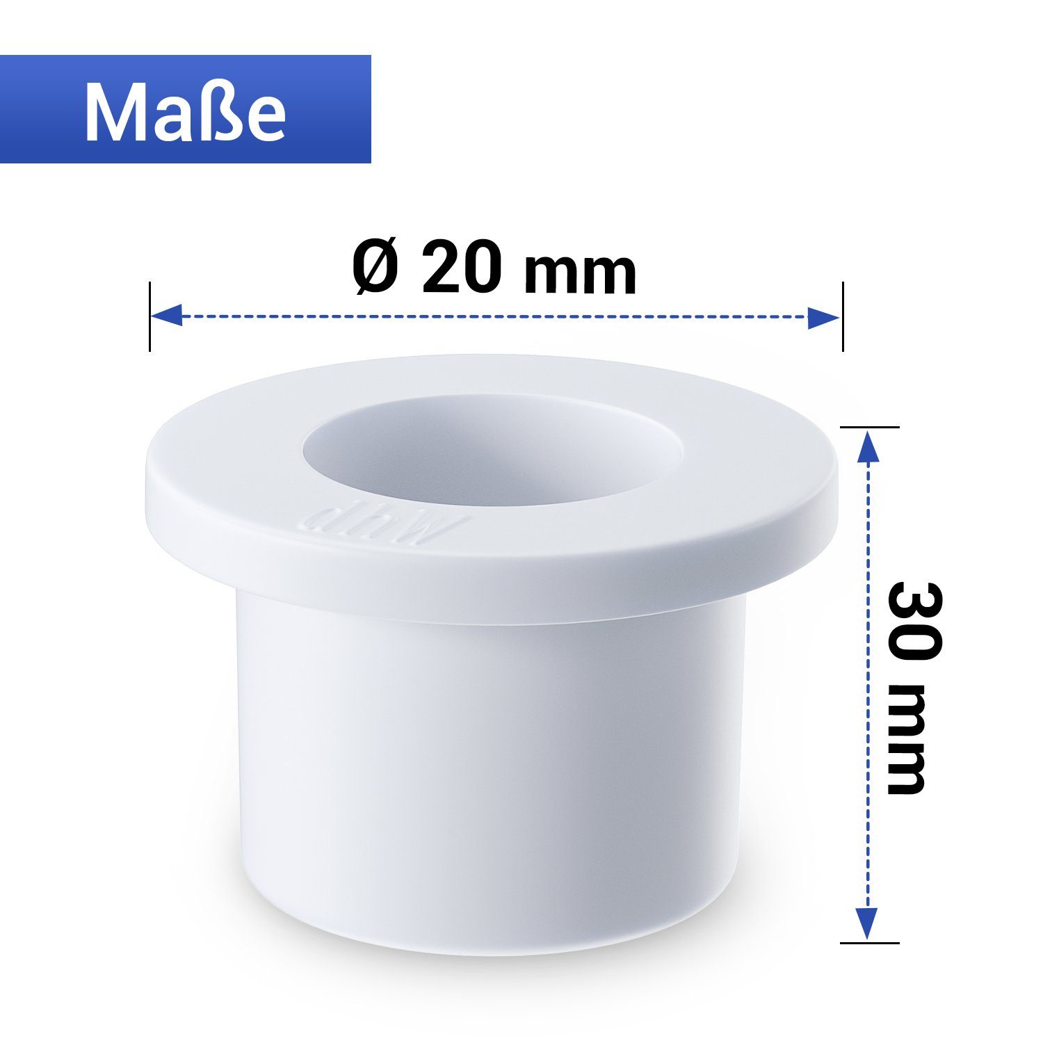 PVC Gewindekappe 40mm - Dichtungskappe Mit Ring Für Gartenrohre Grau