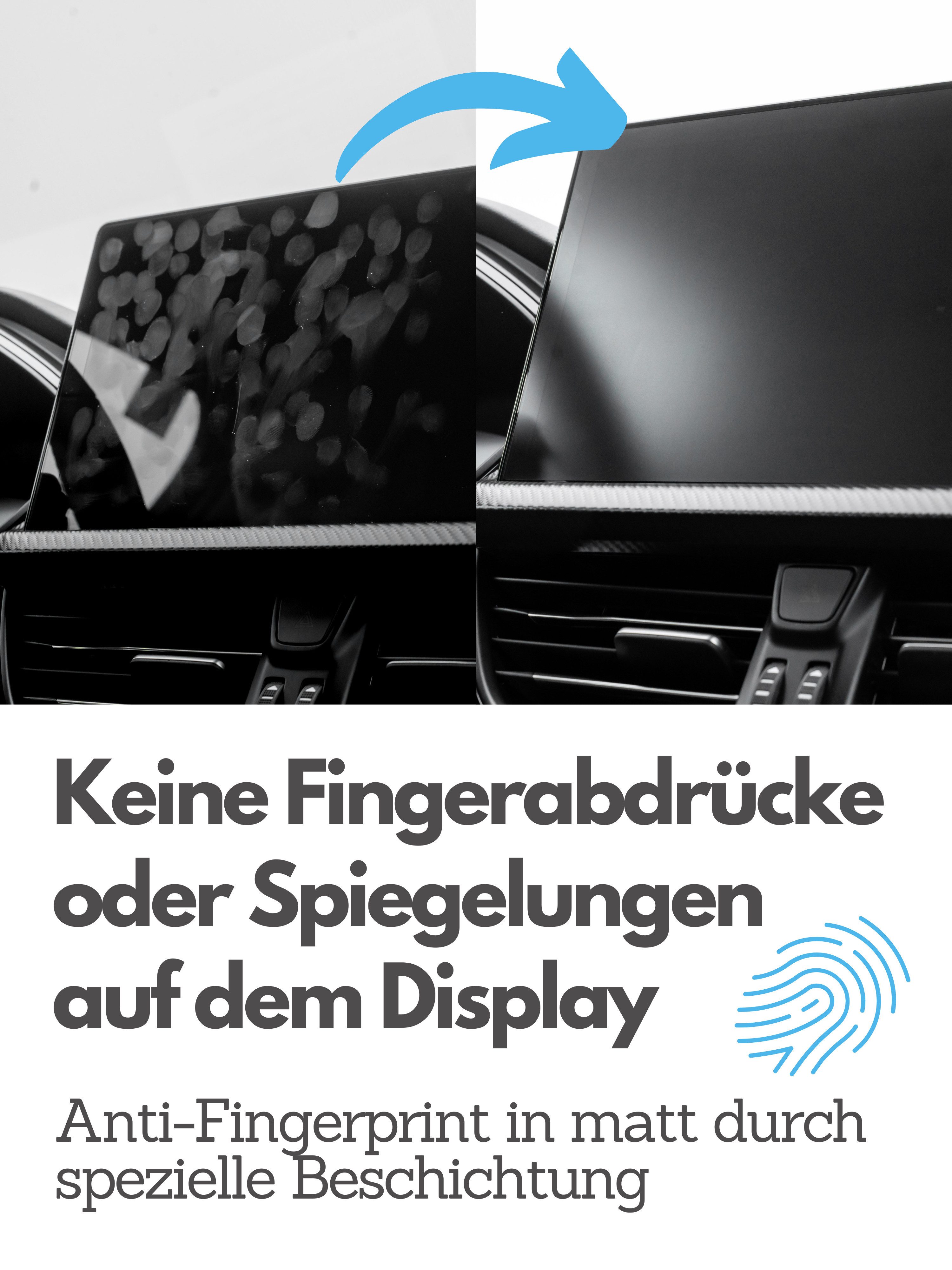DISSKIN Displayschutzfolie DISSKIN Displayschutzfolie für Ford Kuga MK4 SYNC4 für Ford Kuga MK4 SYNC4 Display, 1 Stück, Anti-Fingerabdruck