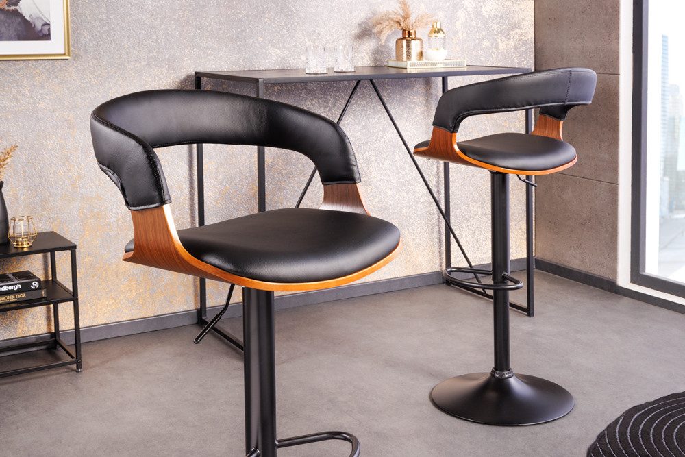 riess-ambiente Barhocker MANHATTAN schwarz / braun günstig online kaufen