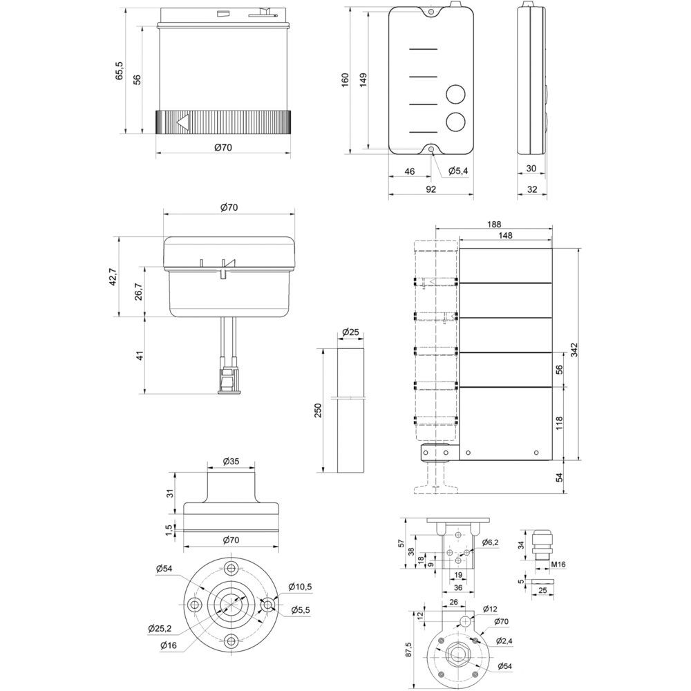 (64919101) SignalSET Funk Zugangs, Signaltechnik Signaltechnik Sensor Werma Zutrittskontrolle 64919101 Werma