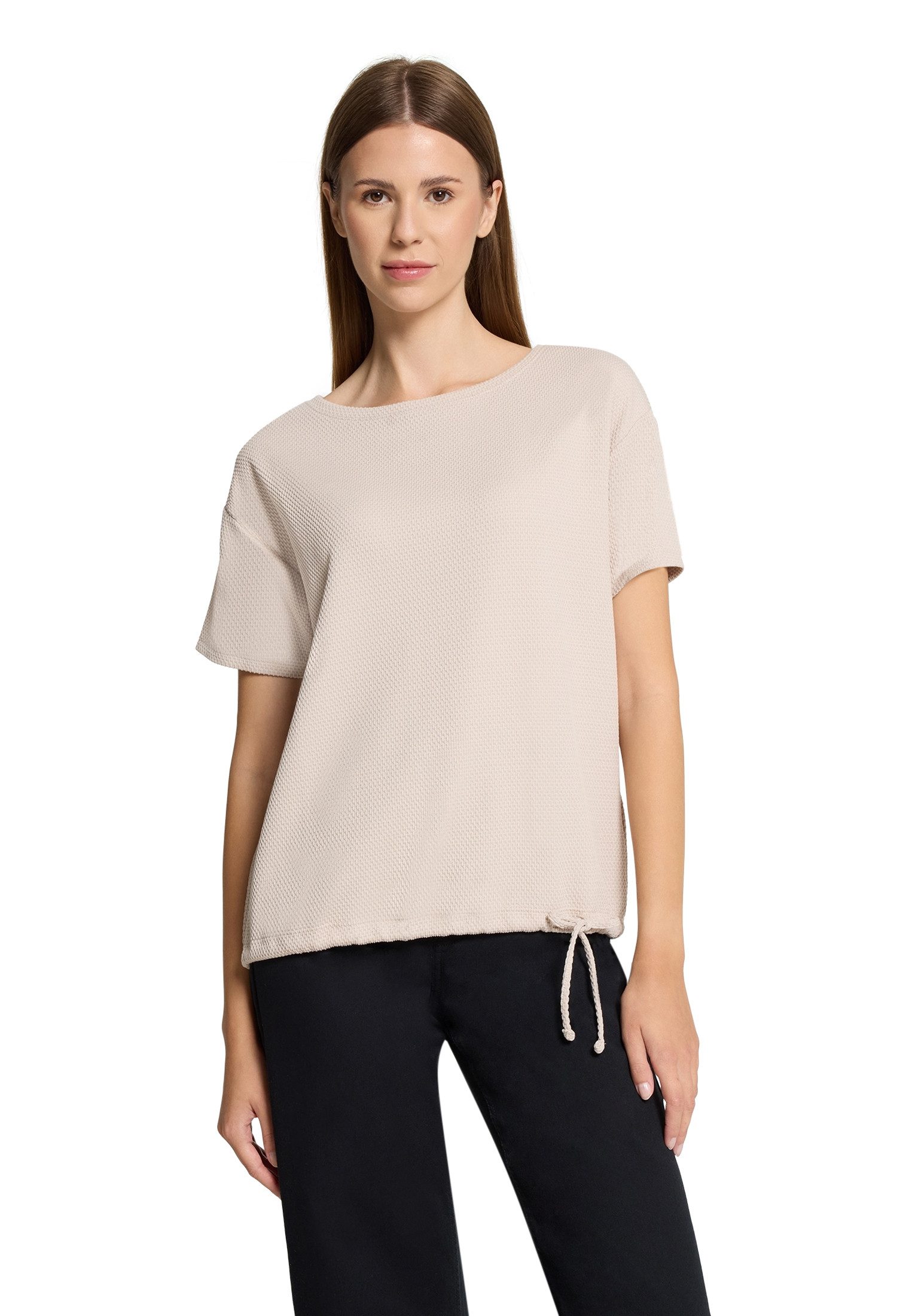 Kurzarmshirt Damen mit Tunnelzug
