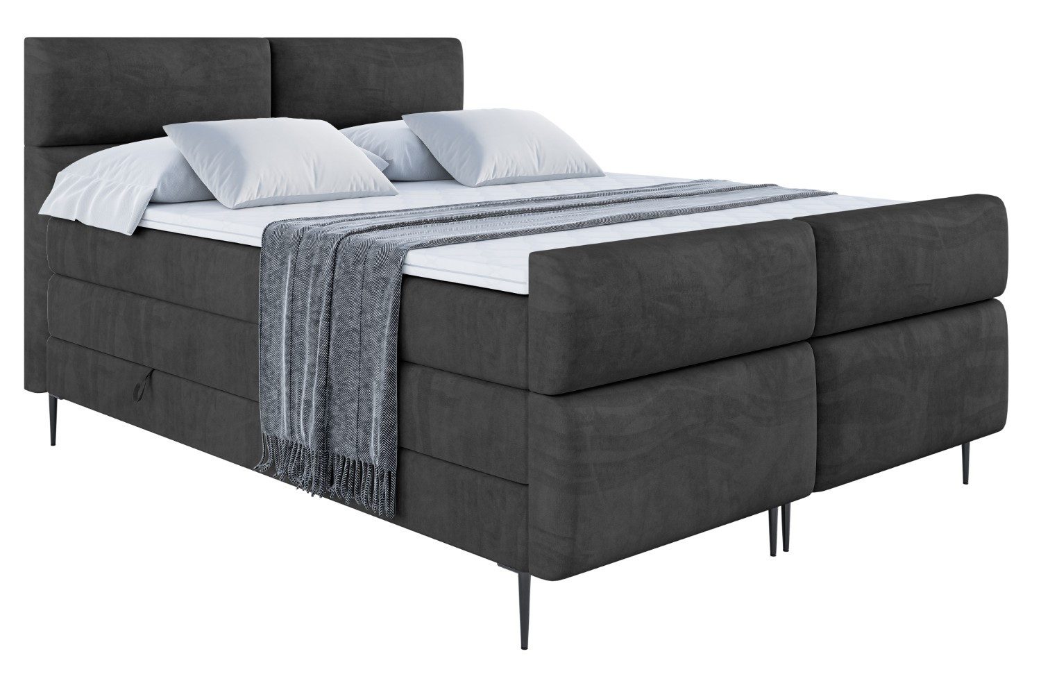 ALTDECOR Boxspringbett BOXI3-F-Z KING (Multipocket-Matratze H4, günstig online kaufen