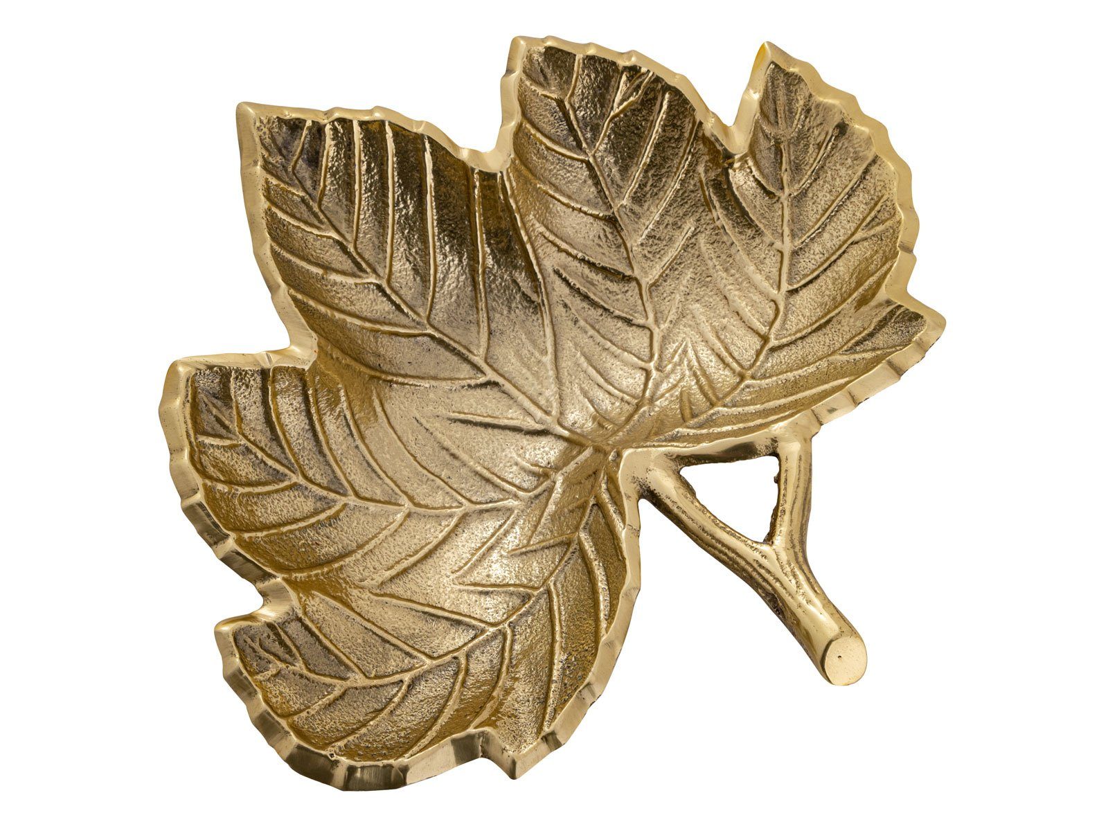 Dekoschale Leaf Aluminium Schale gold Minara Dekoschale
