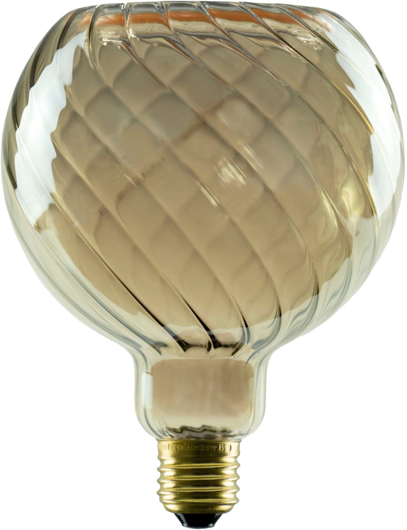 SEGULA LED-Leuchtmittel LED Floating Globe 125 twisted smokey grau, E27, 1 St., Extra-Warmweiß, LED Floating Globe 125 twisted smokey grau, E27, 6W, CRI >85, dimmbar
