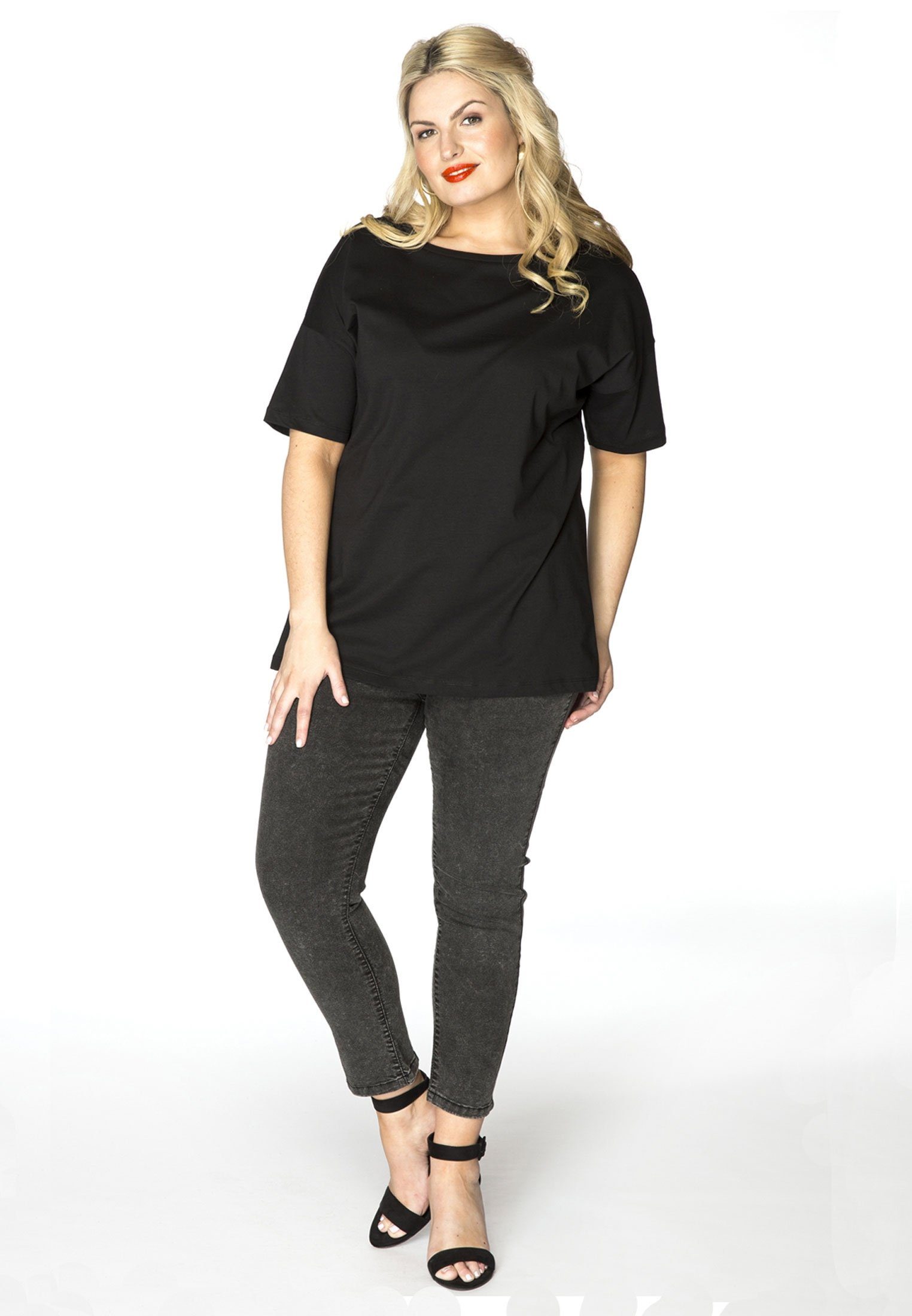 YOEK High-waist-Jeans Damen Jeans Große Größen