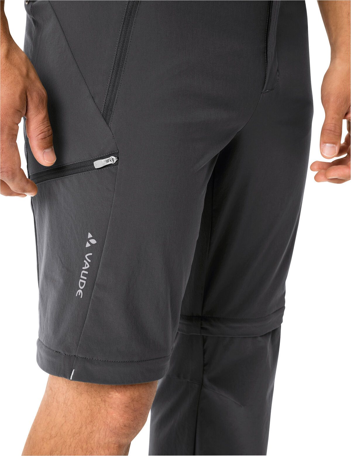 VAUDE Outdoorhose Men's Farley Stretch T-Zip Pants III (3-tlg) mit Gesäßtasche und Eingrifftaschen, mit Reißverschluss-Applikationen