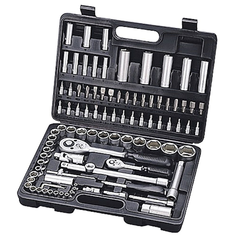 PROREGAL® Werkzeugset Werkzeug- und Steckschlüsselsatz 94 PCs Honiton, 1/4 "(4-14mm) +1/2"