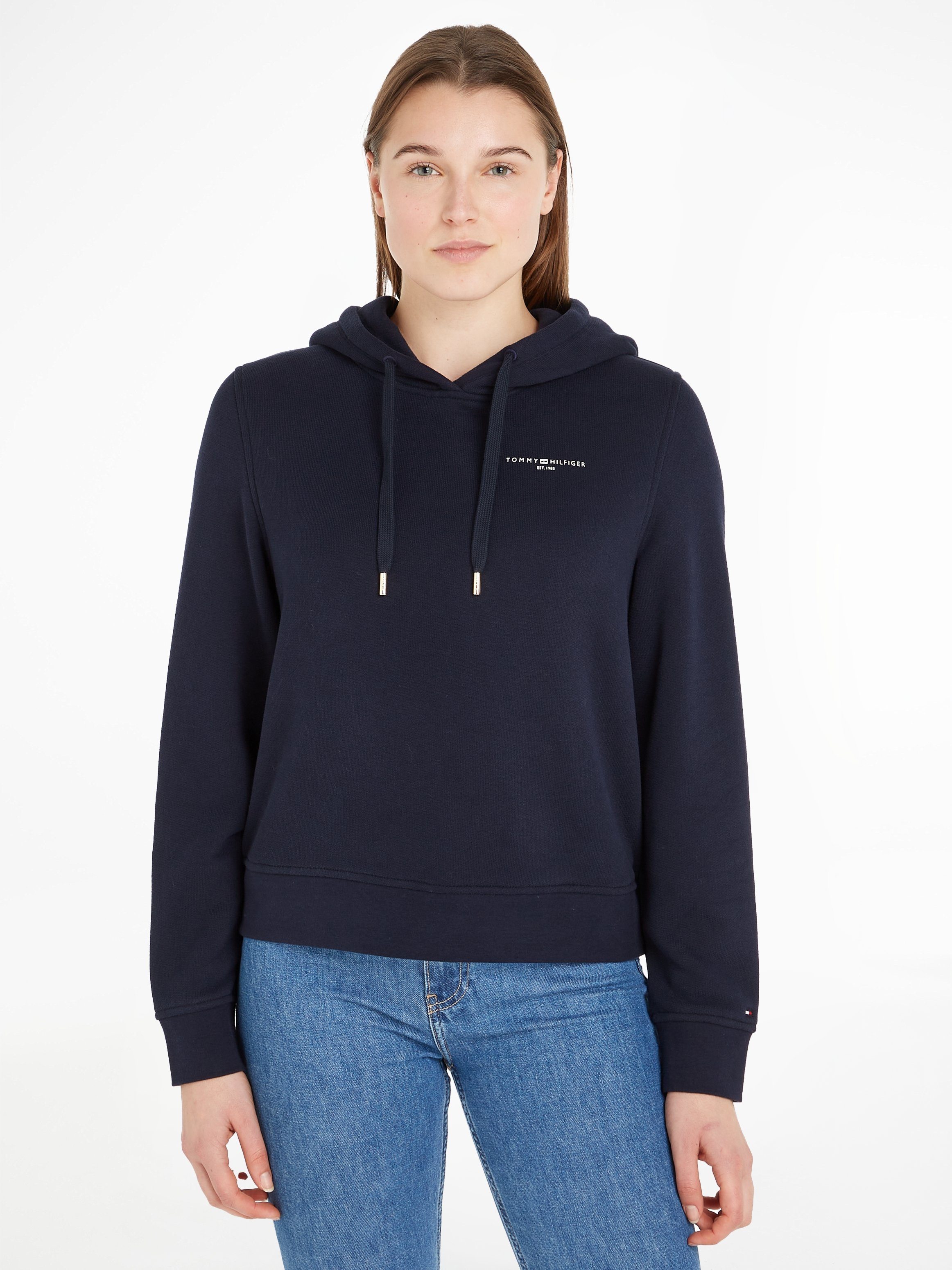 Tommy Hilfiger Kapuzensweatshirt 1985 RLX MINI CORP LOGO HOODIE mit Logo-Schriftzug auf der Brust dunkelblau