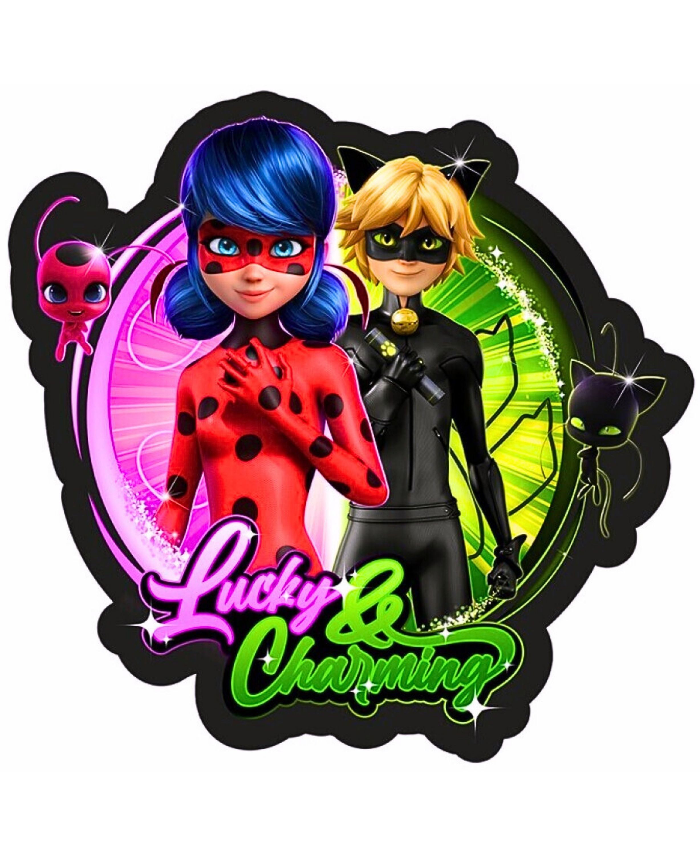 Miraculous - Ladybug Декоративные подушки Ladybug & Cat Noir, Kinder Formkissen Kuschelkissen 34 x 31 cm