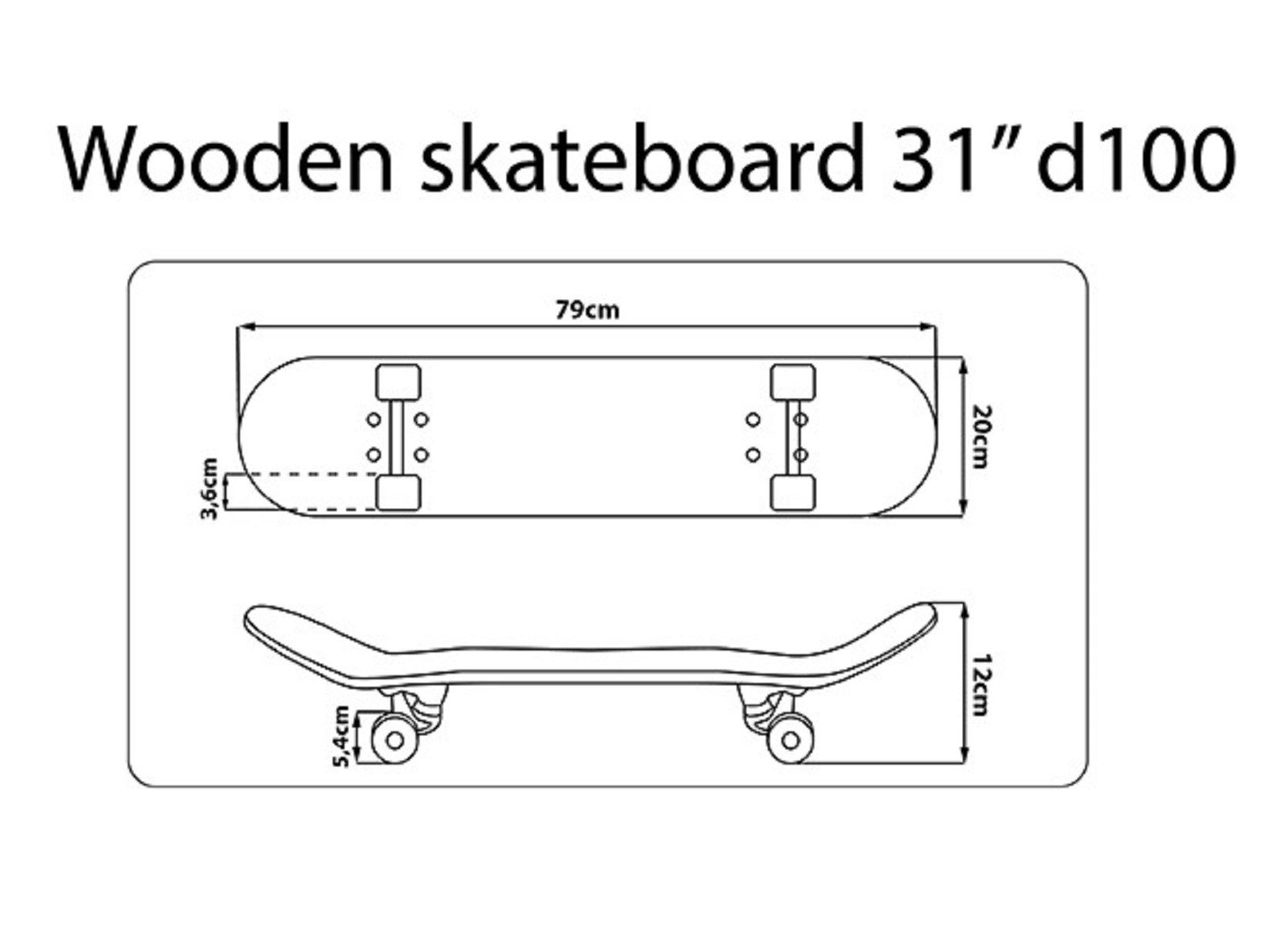 Lilo & Stitch Skateboard 31” aus 9-lagigem Ahornholz – 79 cm - ideal für Anfänger (1-St)