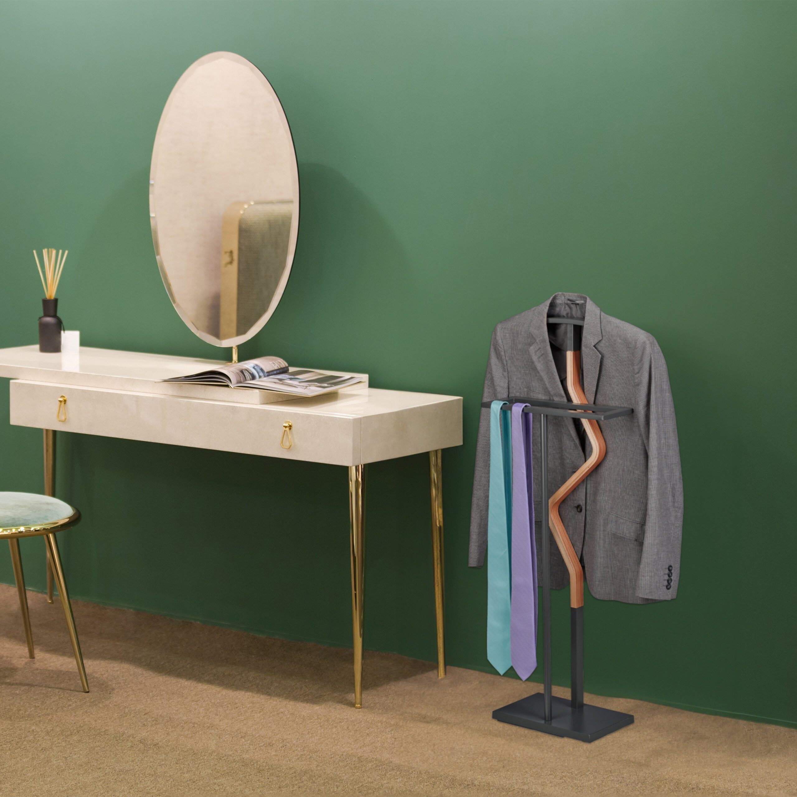 relaxdays Herrendiener Anthrazit