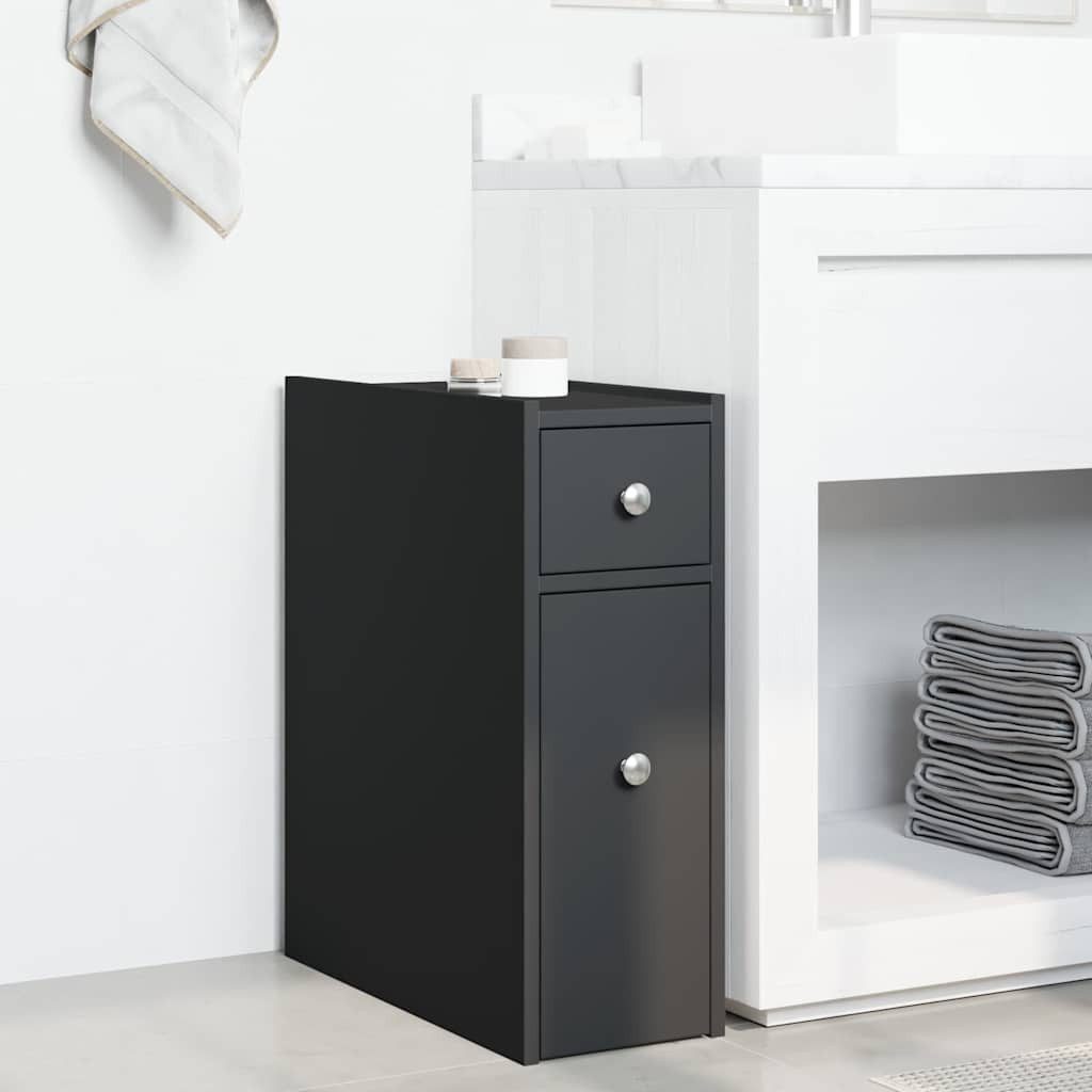 vidaXL Fächerschrank Badschrank Schmal mit Rollen günstig online kaufen