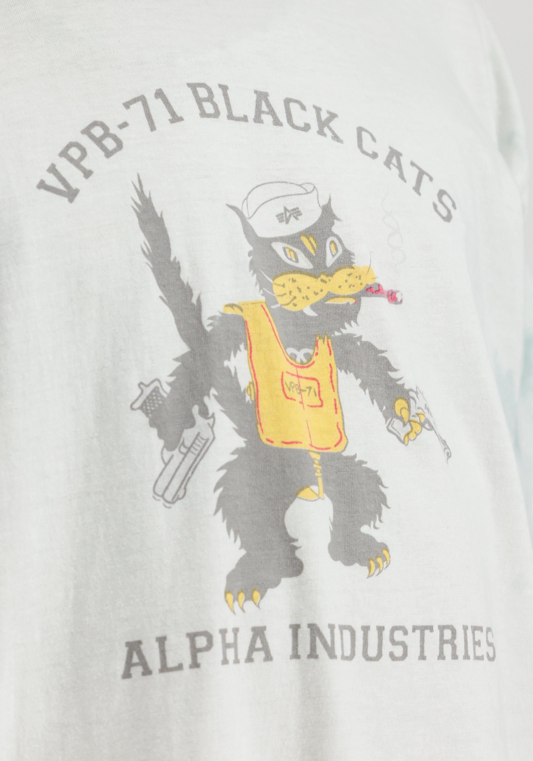 green T-Shirt Industries Alpha T-Shirts - T Cats Men Industries Black Alpha