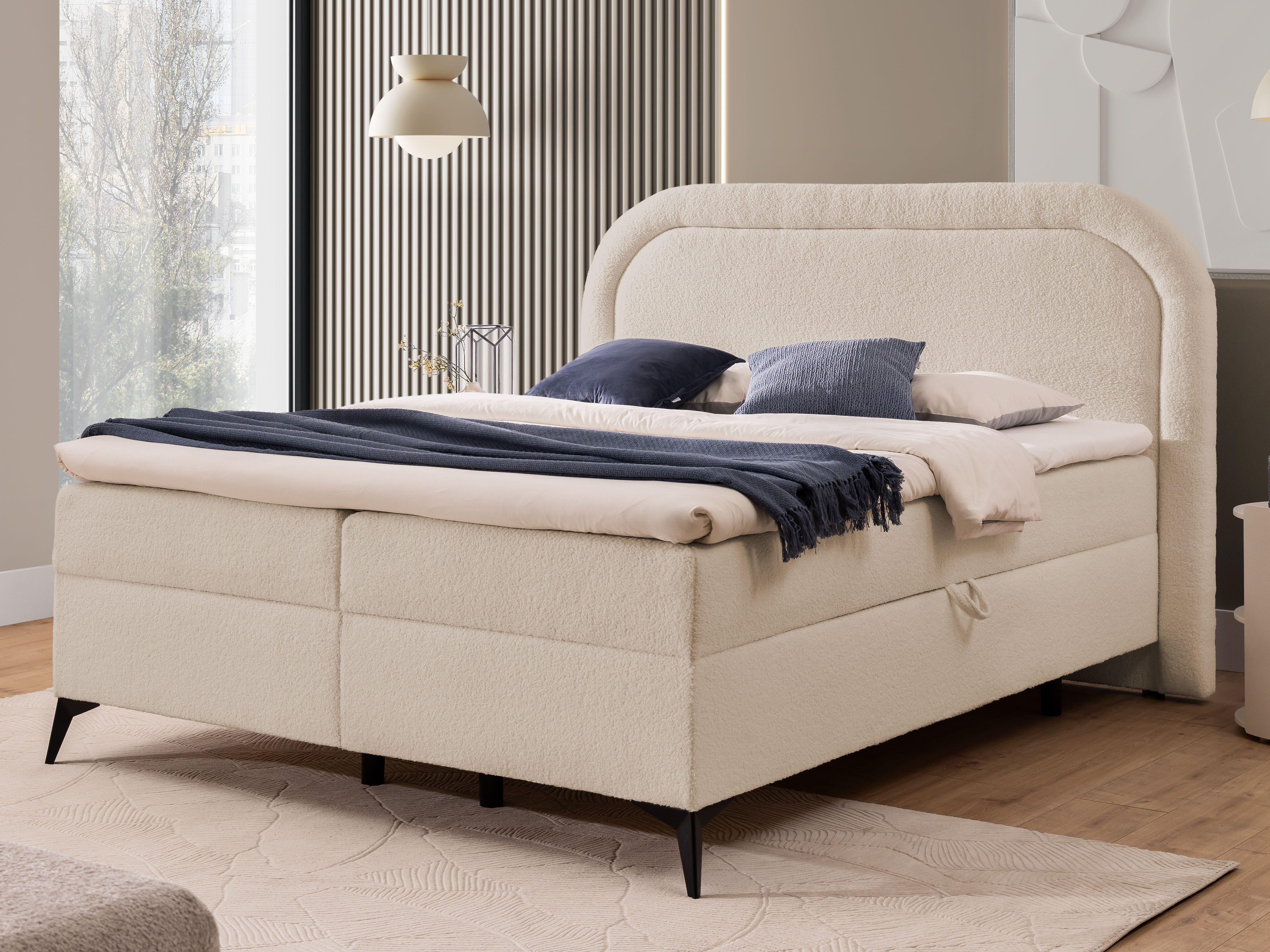 S-Style Möbel Boxspringbett Sonna mit Topper günstig online kaufen