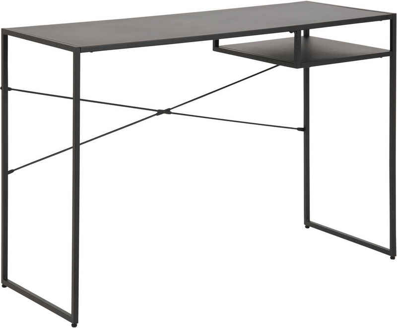 andas Schreibtisch »Vilho«, aus pflegeleichtem Metall, mit einem Ablageboden, Breite 110 cm