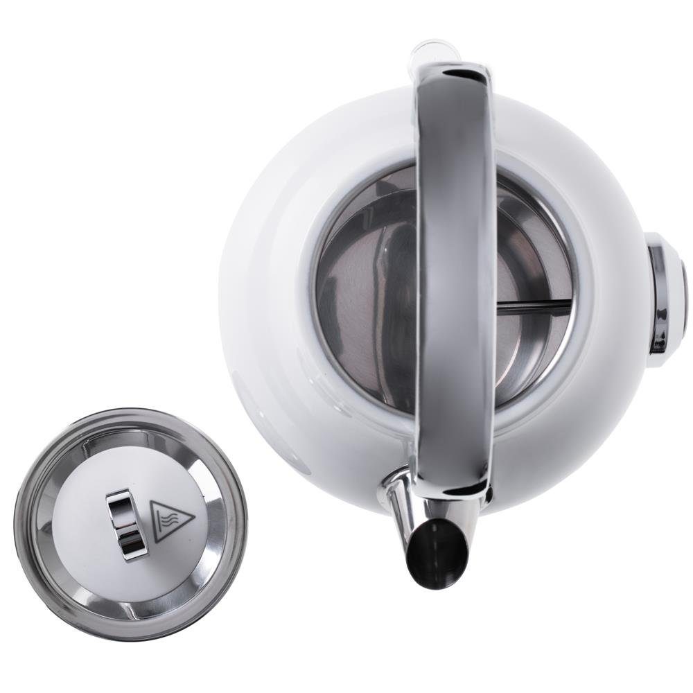 ADLER EUROPE Wasserkocher AD 1346 Retro-Wasserkocher mit Thermometer, 1,7 l, 2200 W, Edelstahl Teekessel, STRIX, Kalkfilter, Temperaturanzeige, weiß – Bild 5 von 5