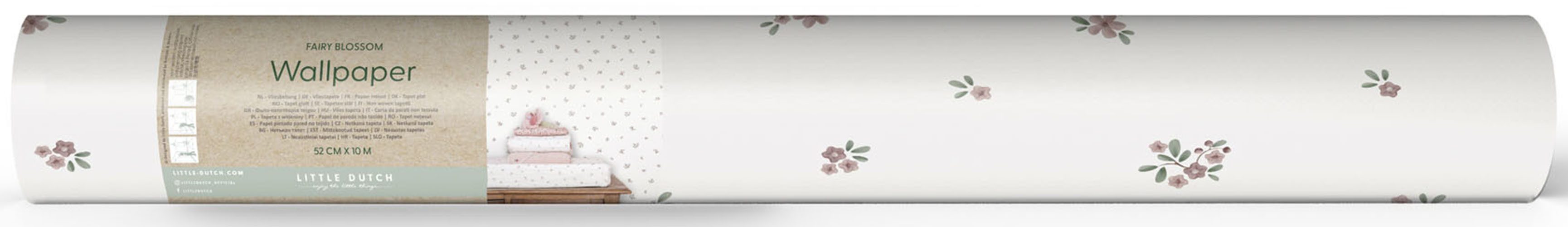 LITTLE DUTCH Fototapete Fairy Blossom, glatt, neutral, (1 St), 10mx52cm (ca. 5m2)
