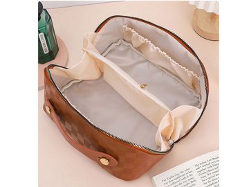 AquaCool Kosmetiktasche Einfache Reise-Kosmetiktasche (1-tlg., Tragetasche Schachbrettmuster), Großes Fassungsvermögen, leicht zu tragen