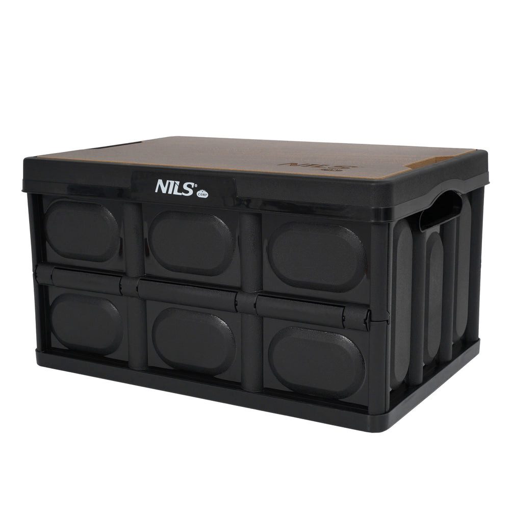 NILS CAMP Werkzeugbox Klappbox Aufbewahrungsbox Campingkiste (Spar-Set, 1 St., 38,5 x 26 x 21 cm faltbar), faltbar, Tischfunktion, stapelbar, bis 20 kg