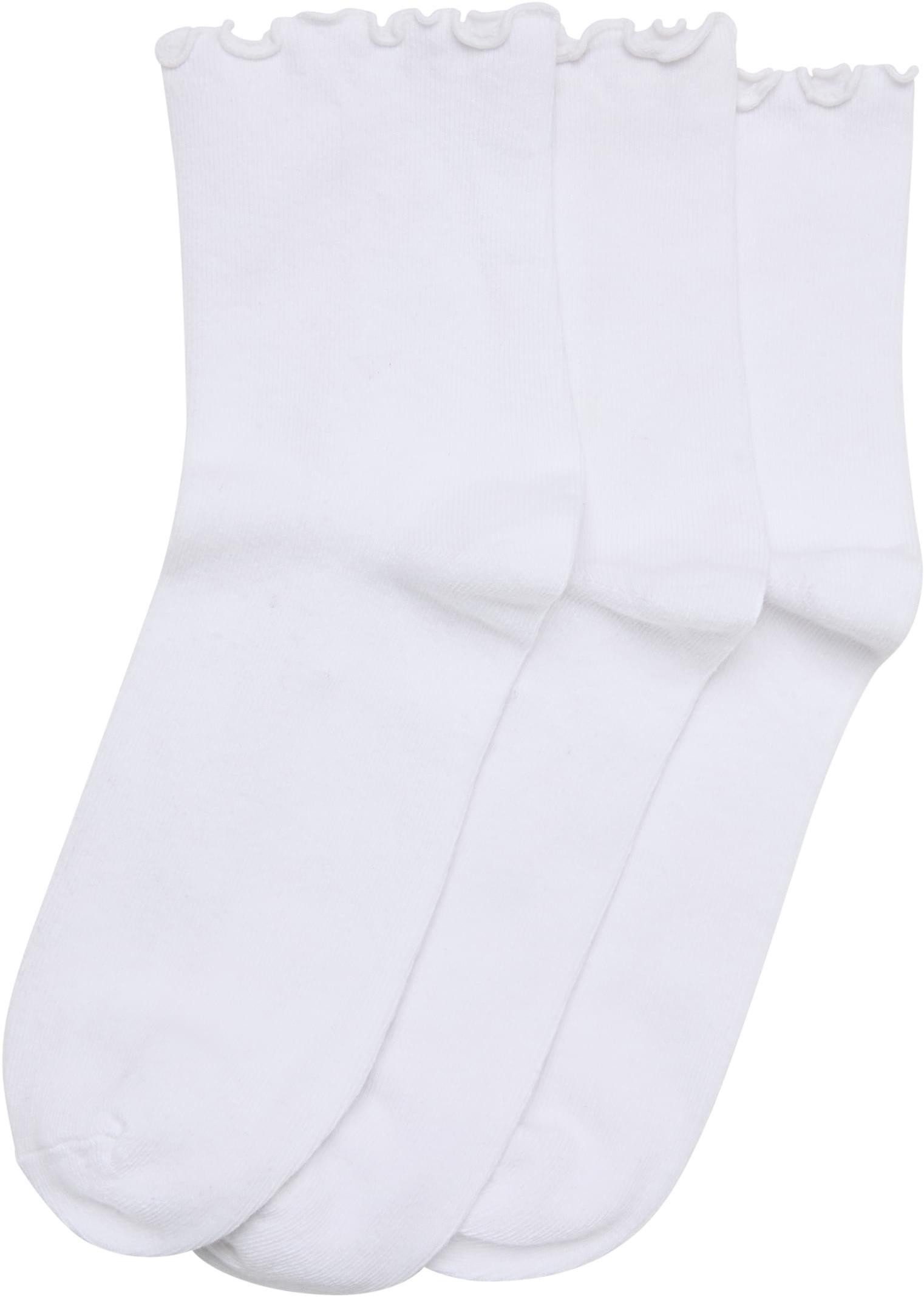 URBAN CLASSICS Basicsocken Damen Ruffle Socken 3-Pack