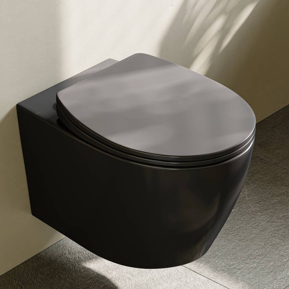 HOROW Tiefspül-WC Hänge WC Spülrandlos Toilette, günstig online kaufen