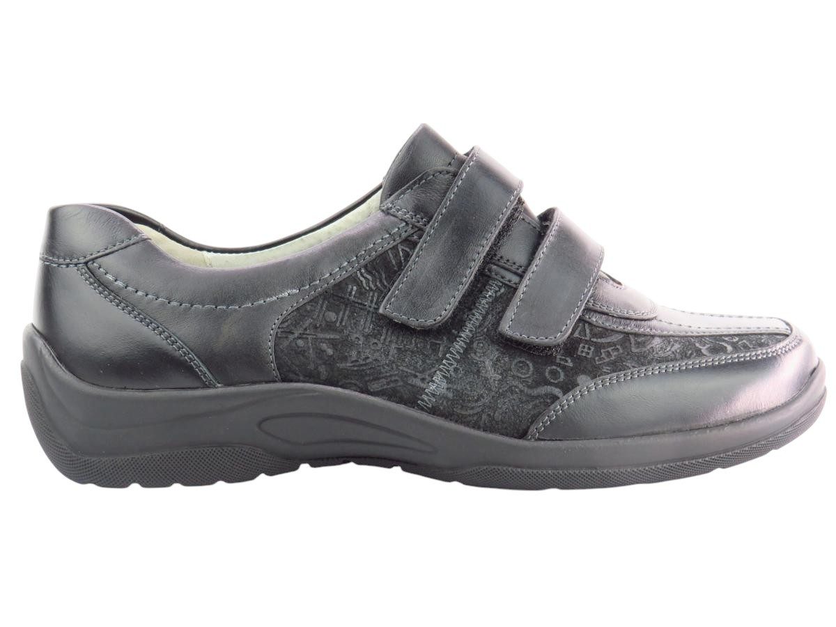 Chaussures Waldläufer Memphis Taipei - Cuir Véritable - Noir - Pour Femme